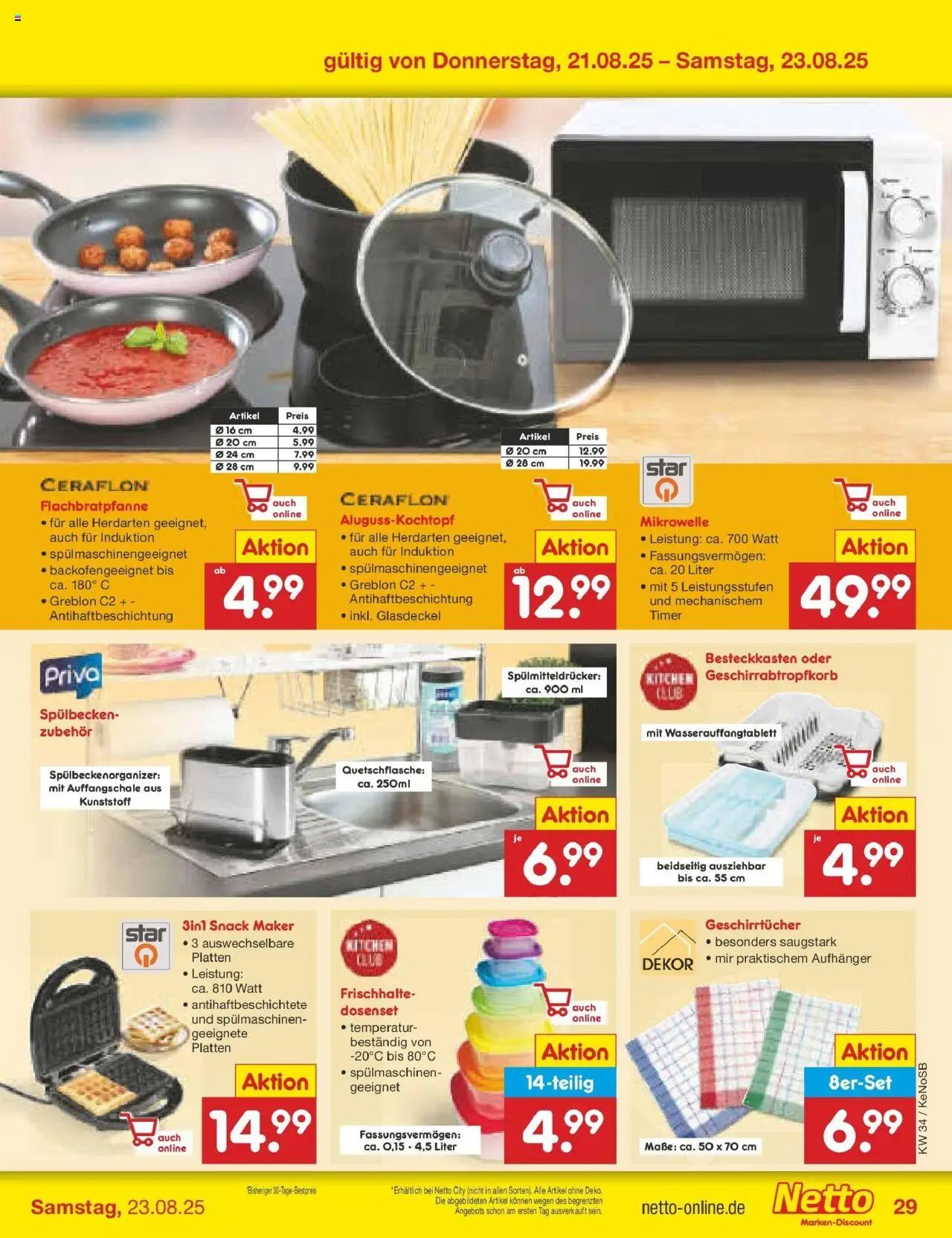 Netto Marken-Discount prospekt Bonn	 - gültig ab dem 18.08.2025 | Seite: 53 | Produkte: Mikrowelle