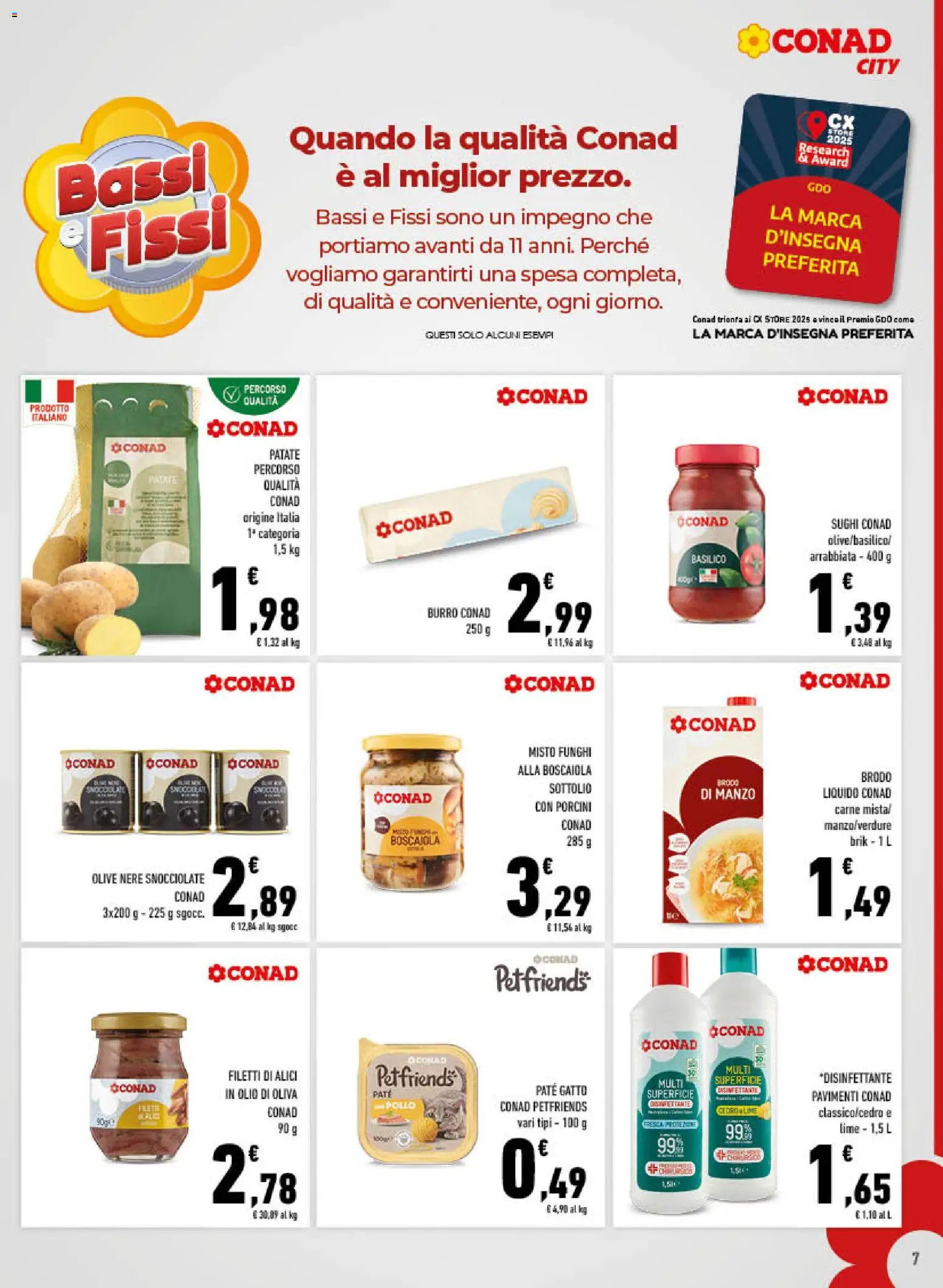 Volantino Conad del 01.12.2025 | Pagina: 7 | Prodotti: Paté, Patate, Funghi, Olio di Oliva