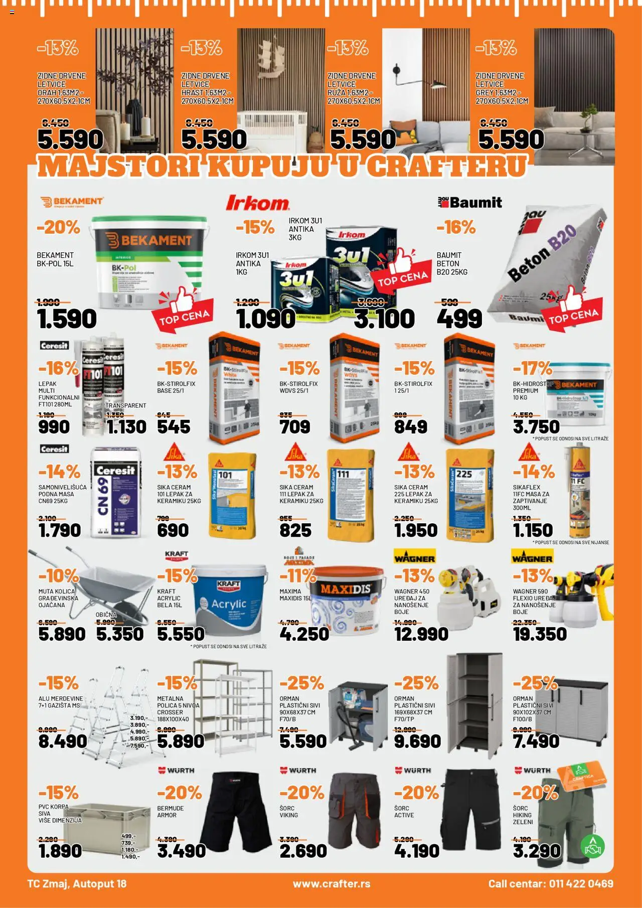 Crafter katalog - važi od 03.06.2025 | Strana: 4 | Proizvode: Merdevine, Kolica, Korpa, Orah