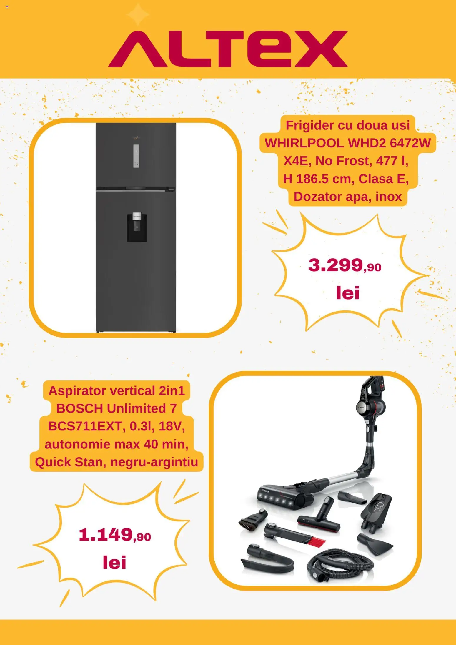 Noul catalog Altex – valabil de la 05.03.2026 | Pagină: 4 | Produse: Frigider, Aspirator