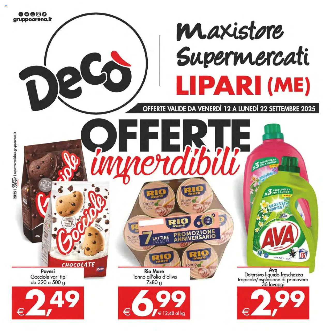Volantino Decò del 12.09.2025 | Pagina: 1 | Prodotti: Olio, Tonno