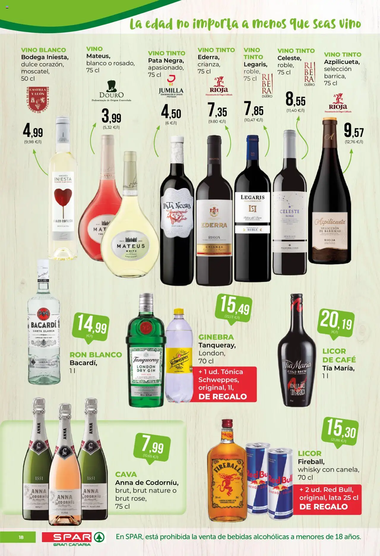 Spar folleto │ válido desde el 17.10.2025 | Página: 18 | Productos: Licor, Café, Vino, Μανέστρα