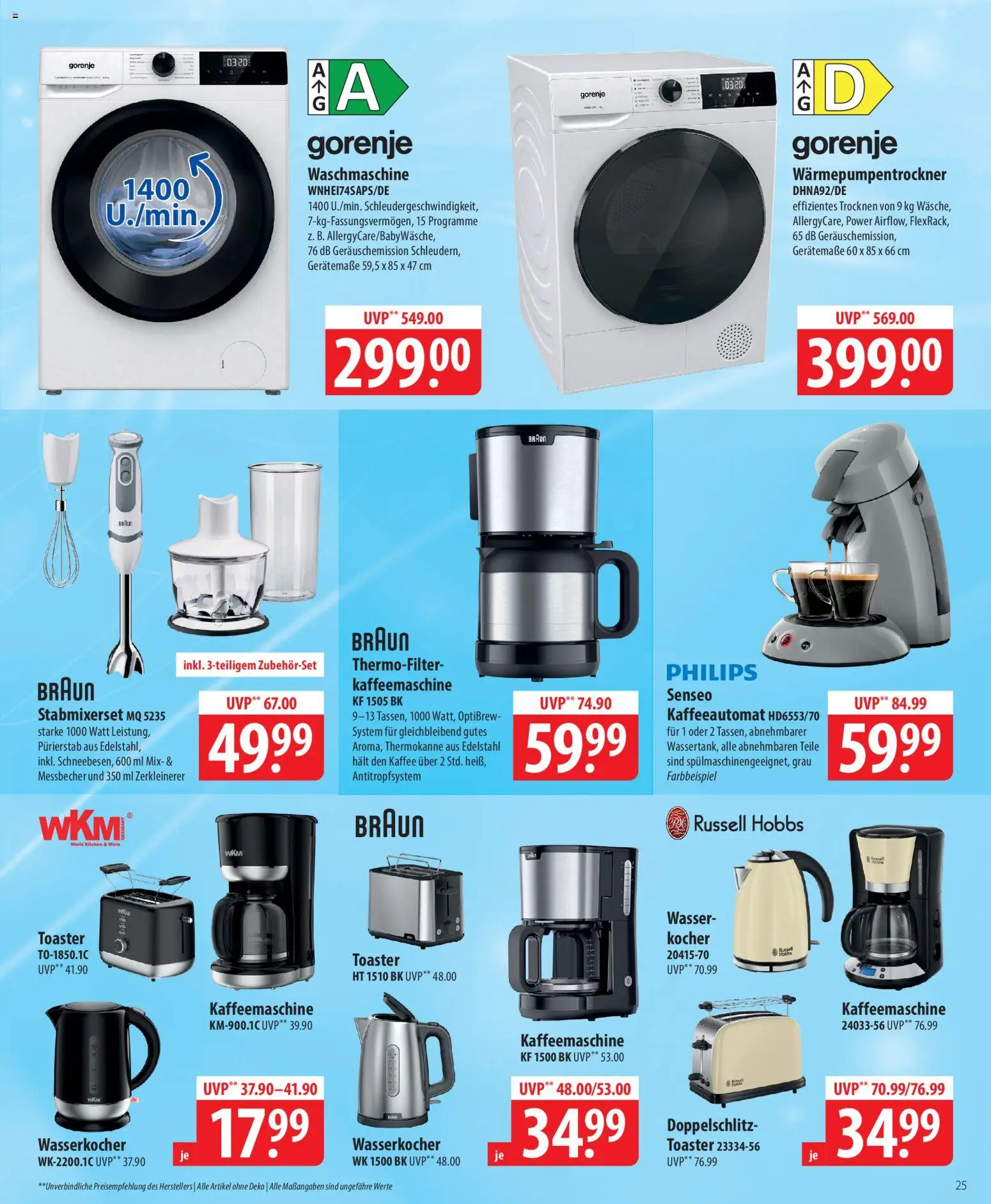 Famila Prospekt 	 – gültig ab 01.12.2025 | Seite: 25 | Produkte: Gorenje, Kaffeemaschine, Kocher, Wasser