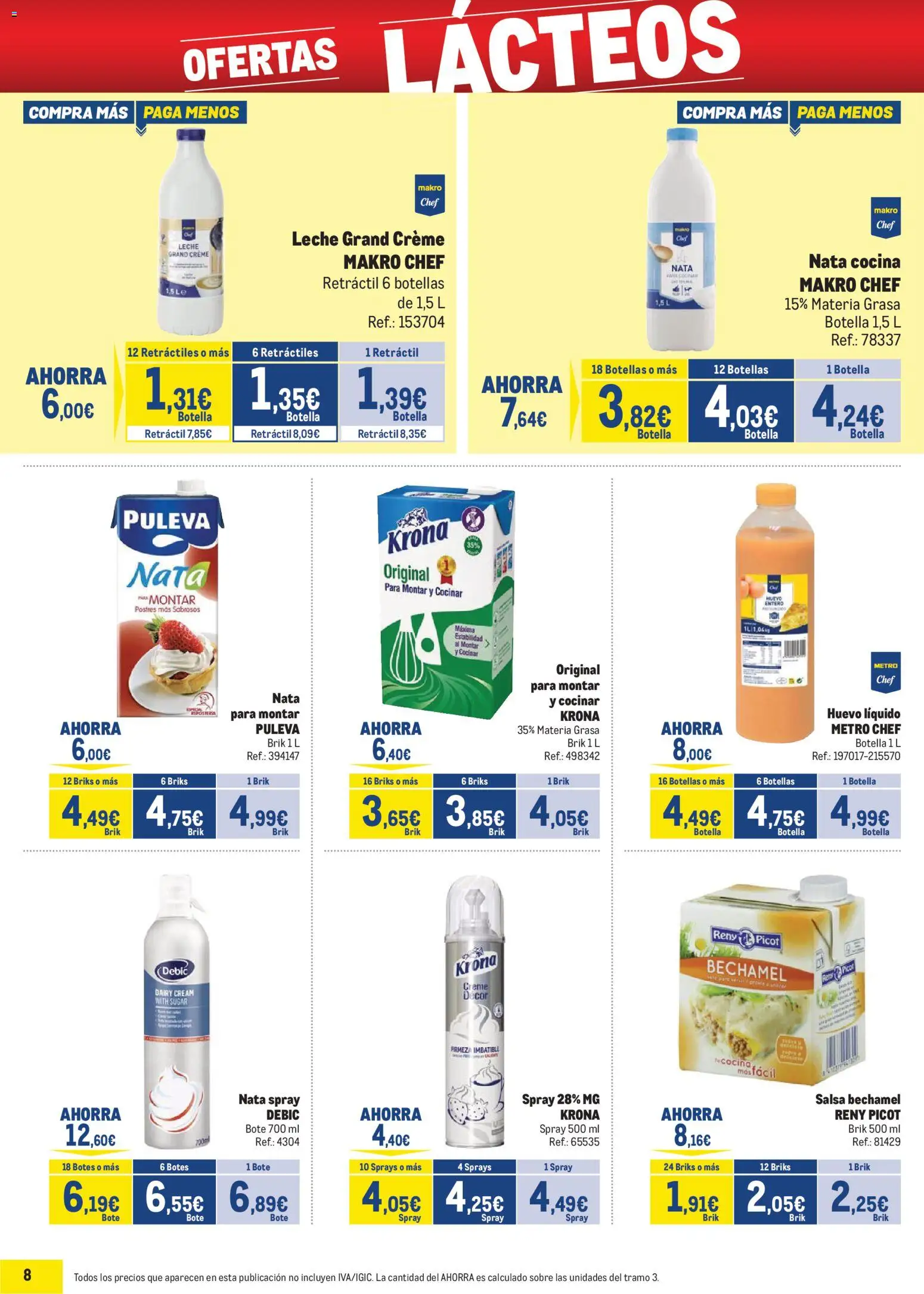 Makro - Precios Cataluña │ válido desde el 02.02.2026 | Página: 8 | Productos: Leche, Cocina