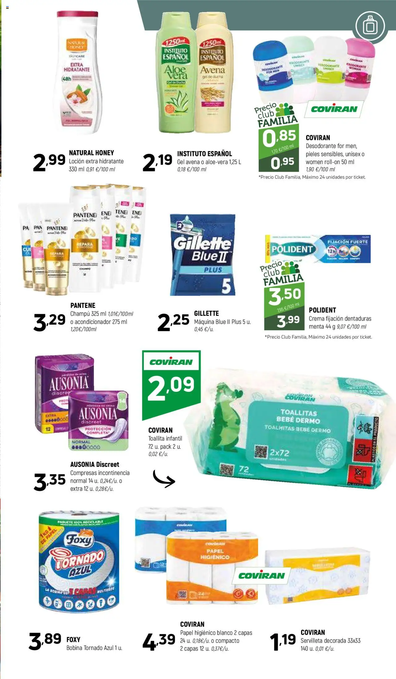 Coviran ofertas │ válido desde el 03.06.2025 | Página: 17 | Productos: Acondicionador, Desodorante, Papel higienico, Crema
