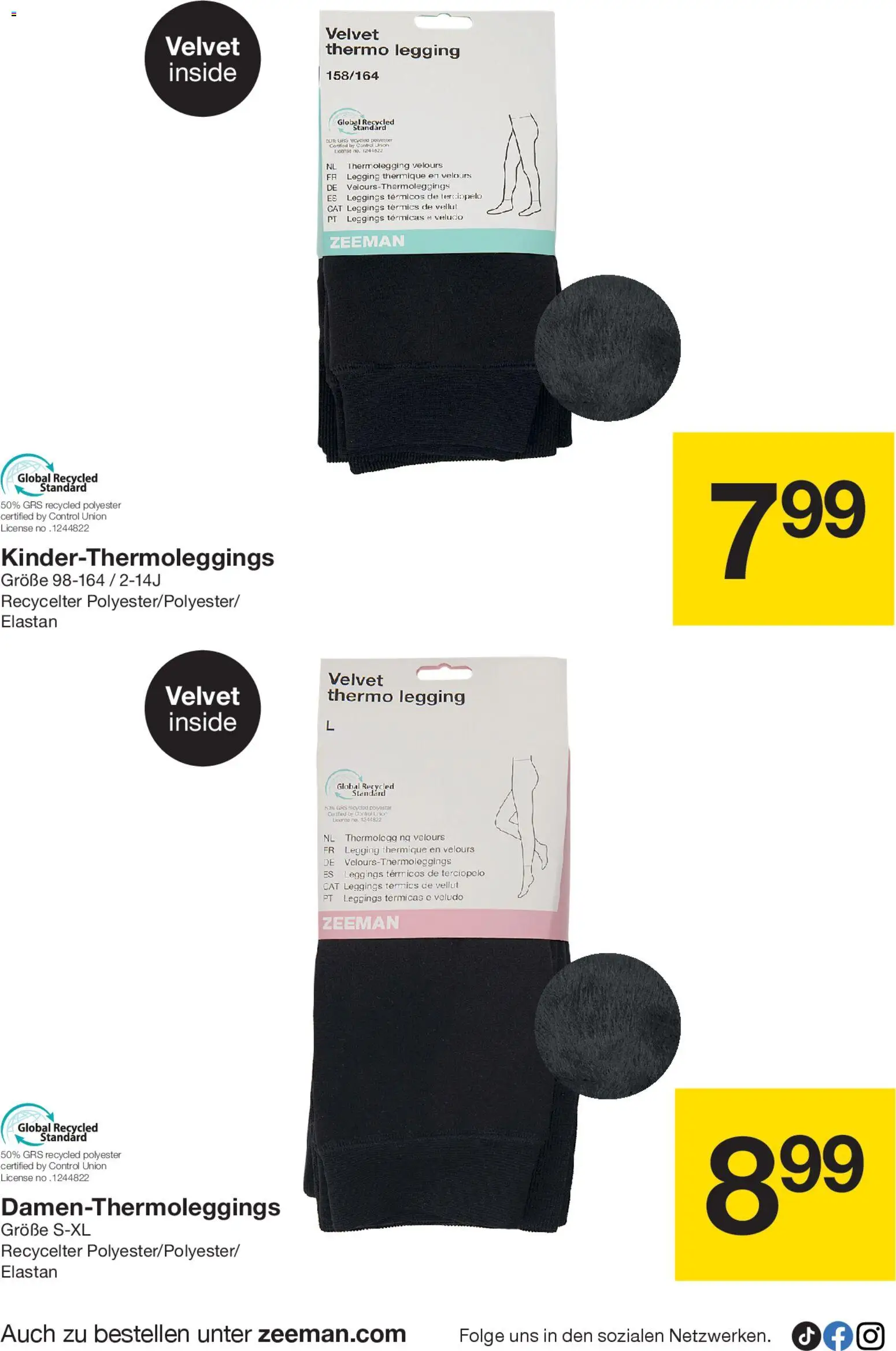 Zeeman Prospekt 	 – gültig ab 25.10.2025 | Seite: 19 | Produkte: Leggings
