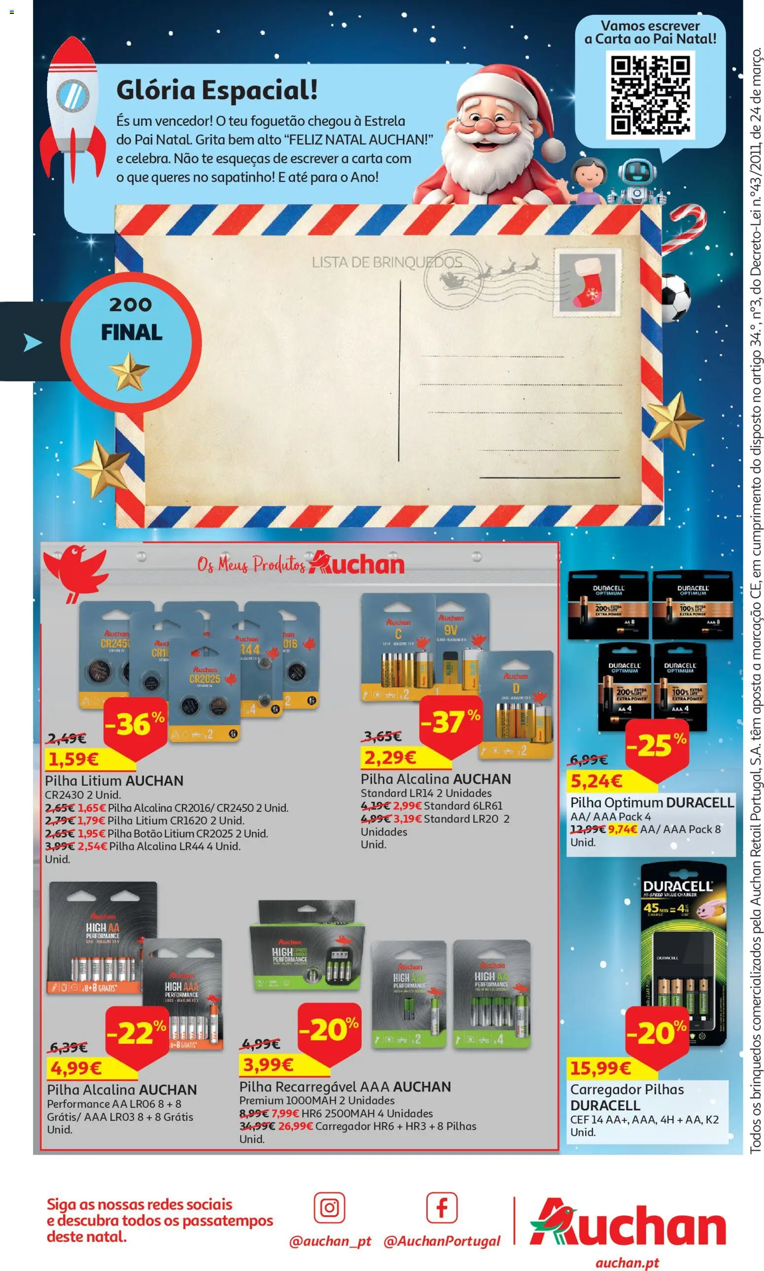Auchan - A grande fábrica de Natal │ válido de 05.11.2025 | Página: 72 | Produtos: Pilhas