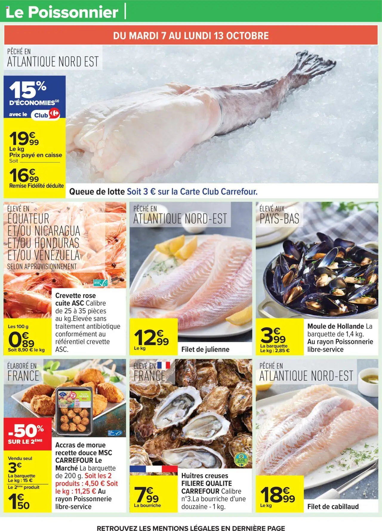 {H1} | Page: 18 | Produits: Huitres creuses, Crevette, Poissonnerie, Huîtres