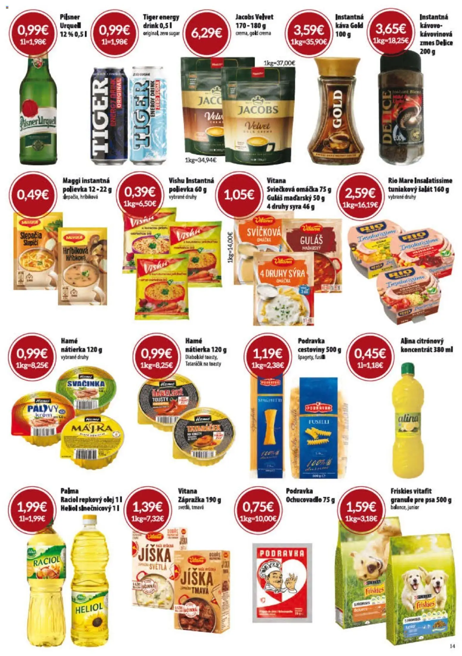 Nové KARMEN CBA akcie – leták je platný od 08.01.2026 | Strana: 14 | Produkty: Fusilli, Krém, Šalát, Omáčka