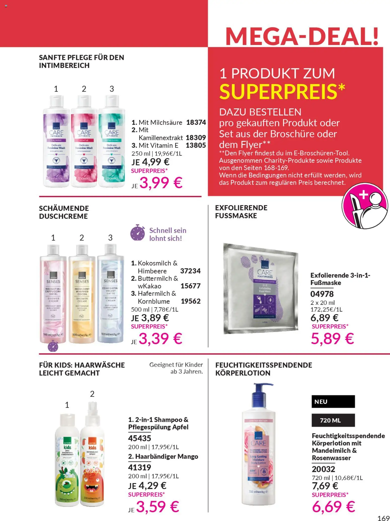 AVON Katalog März 2026 – gültig ab 01.03.2026 | Seite: 171 | Produkte: Buttermilch, Äpfel, Shampoo, Fußmaske