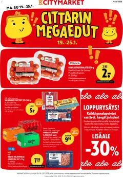 K-Citymarket-mainoslehti voimassa 19.01.2026 alkaen