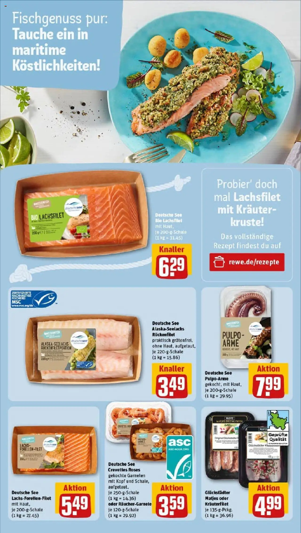 Rewe prospekt Wolfenbüttel	 – gültig ab 06.10.2025 | Seite: 12 | Produkte: Garnelen, Lachs