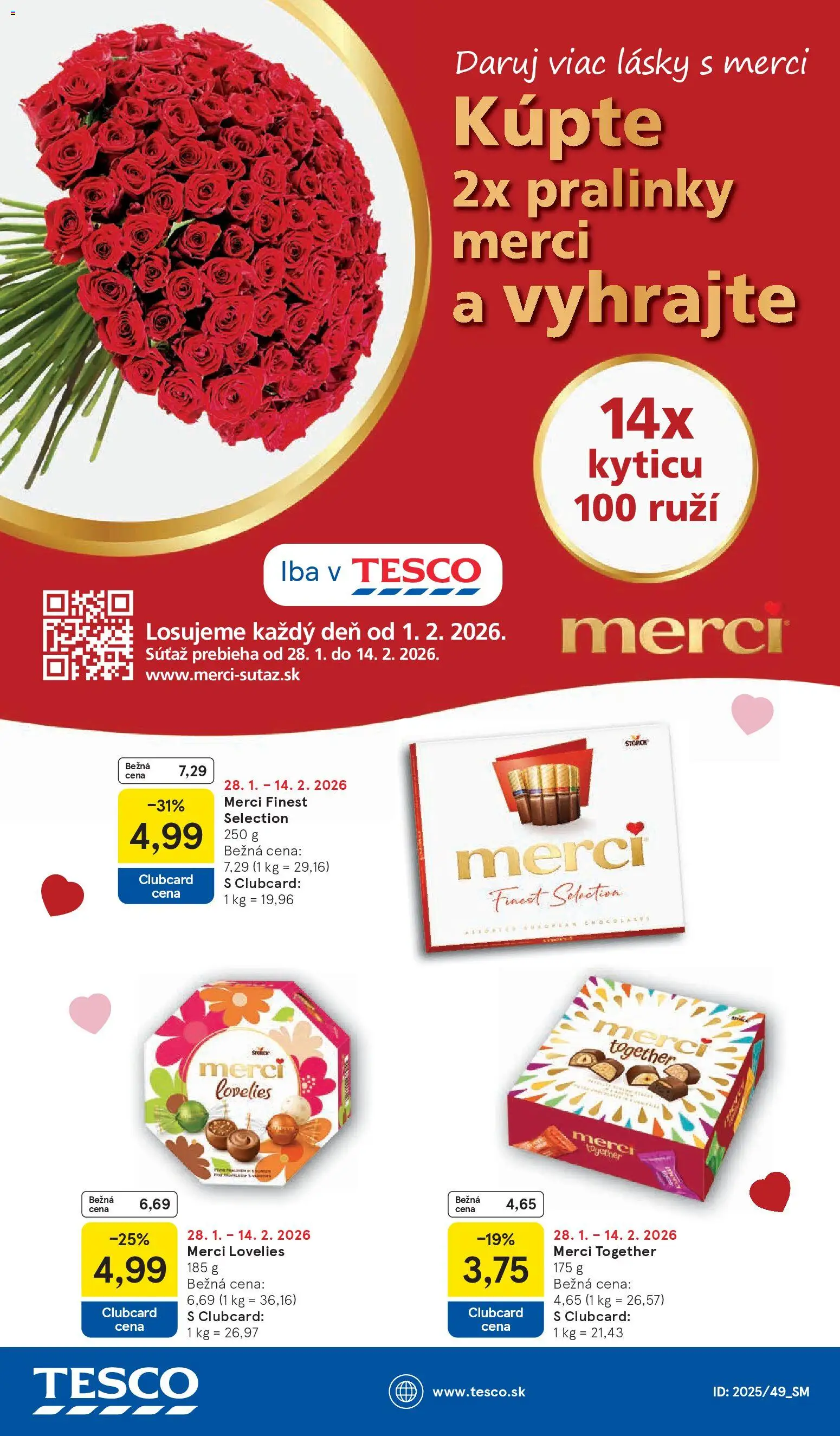 Nové Tesco akcie – leták je platný od 28.01.2026 | Strana: 26 | Produkty: Merci
