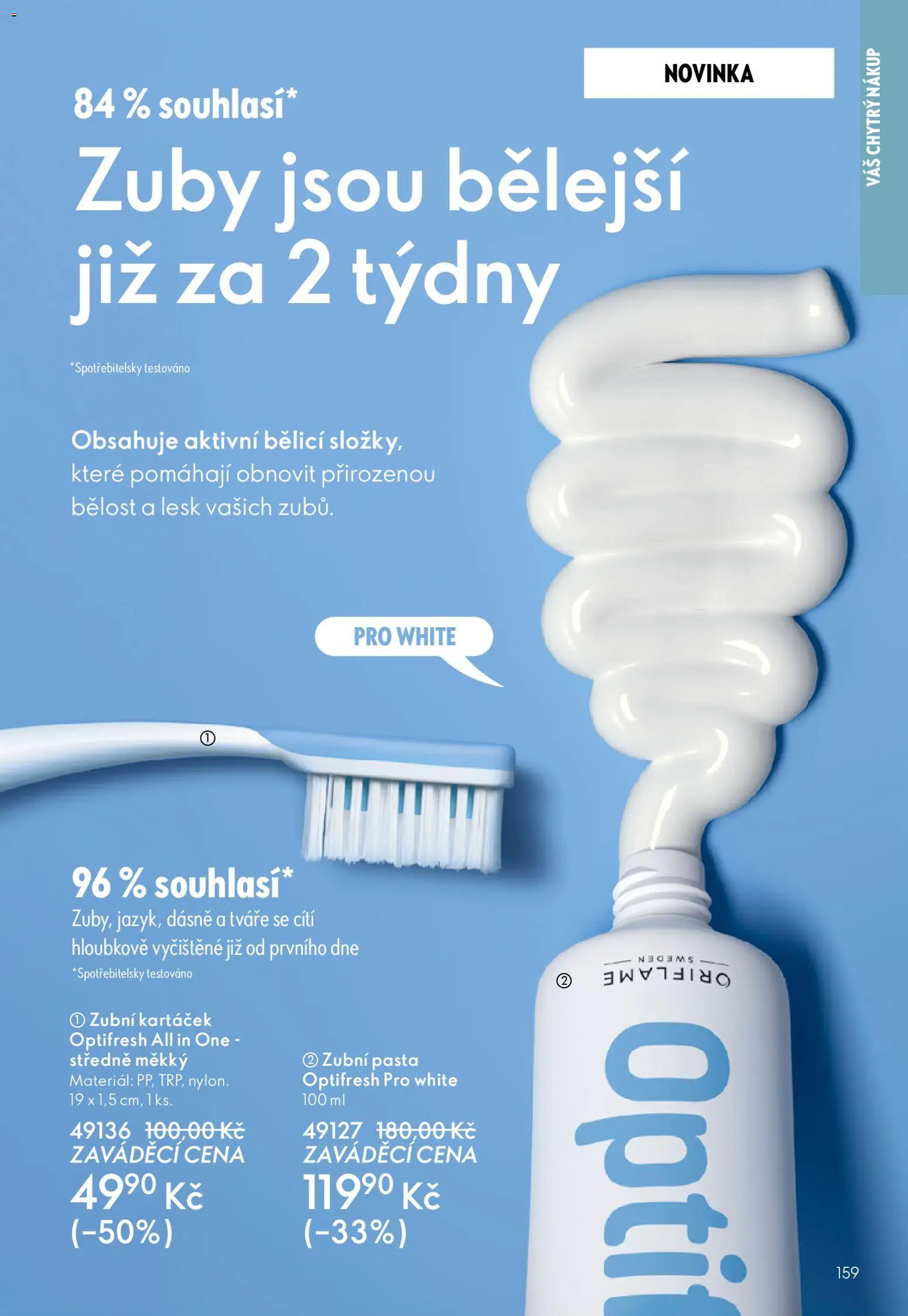 Oriflame katalog č.01/2026 od 30.12.2025 | Strana: 159 | Produkty: Zubní pasta, Zubní kartáček