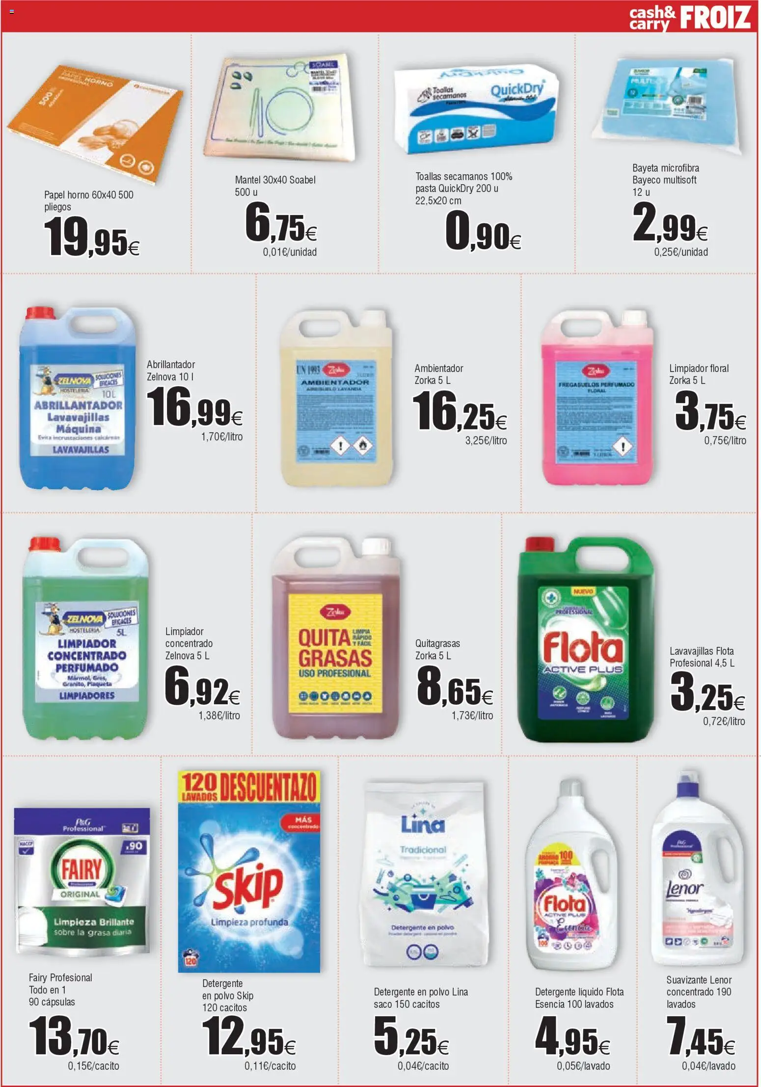 Froiz - Folleto Cash │ válido desde el 07.01.2026 | Página: 13 | Productos: Polvo, Detergente líquido, Suavizante, Horno