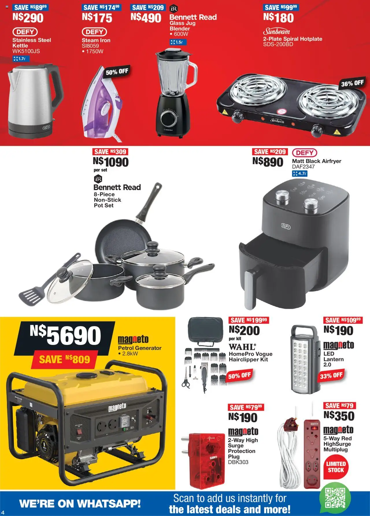 OK Furniture - Namibia  Specials │ valid from 20.08.2025 | Page: 4 | Products: Lantern, Iron, Blender, Stock