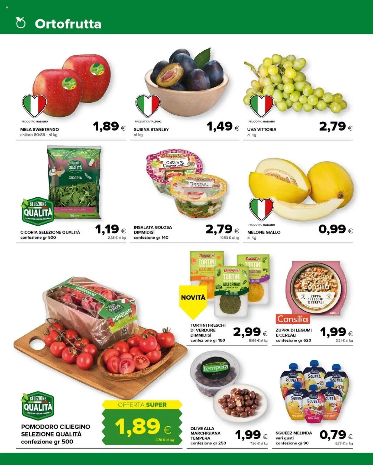 Volantino Tigre del 04.09.2025 | Pagina: 2 | Prodotti: Pomodori, Spinaci, Zucca, Emmental