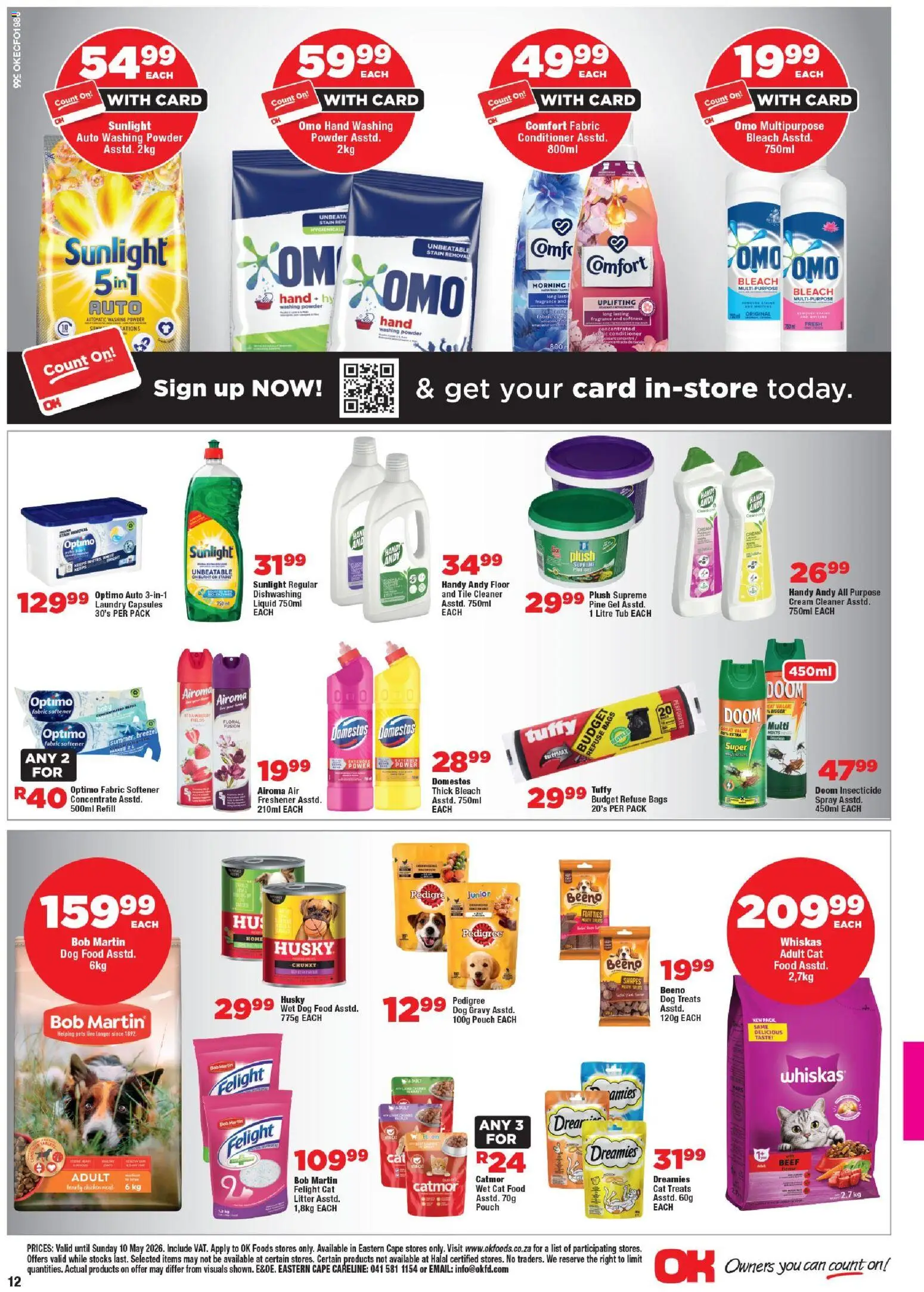 New OK Foods catalogue – valid from 24.04.2026 | Page: 12 | Products: Fragrance, Beef, Conditioner, Dog food