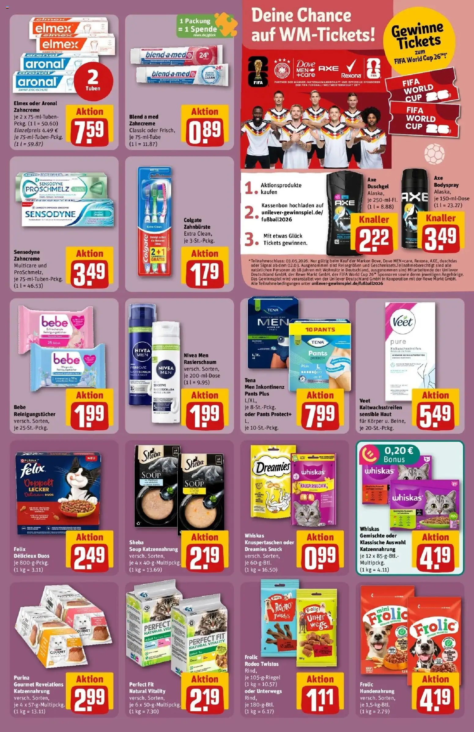 Rewe Prospekt Alzenau	 – gültig ab 12.04.2026 | Seite: 25 | Produkte: Sheba, Fußball, Duschgel, Whiskas