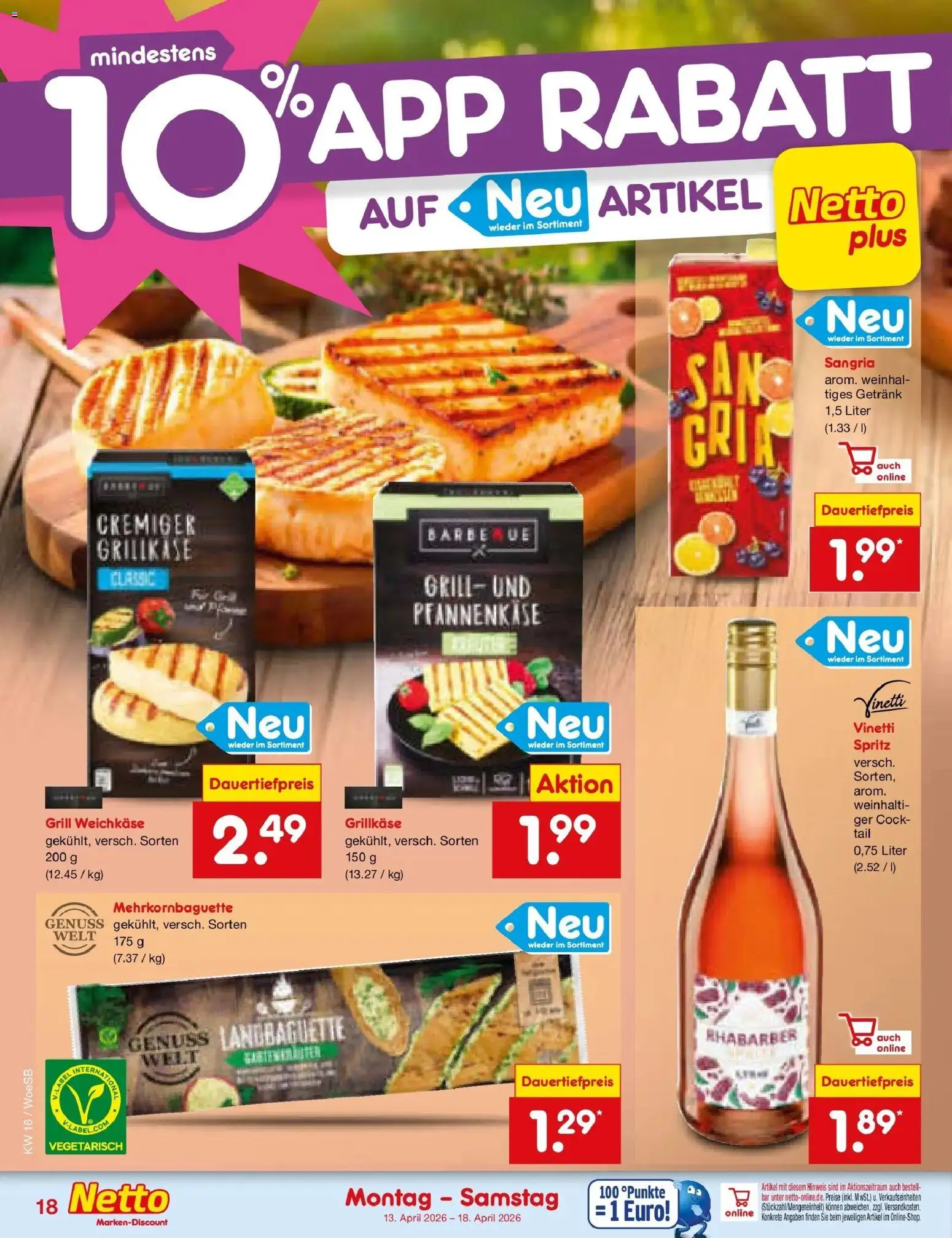 Netto Marken-Discount Prospekt Gemmingen	 – gültig ab 13.04.2026 | Seite: 14 | Produkte: Grill, Rhabarber
