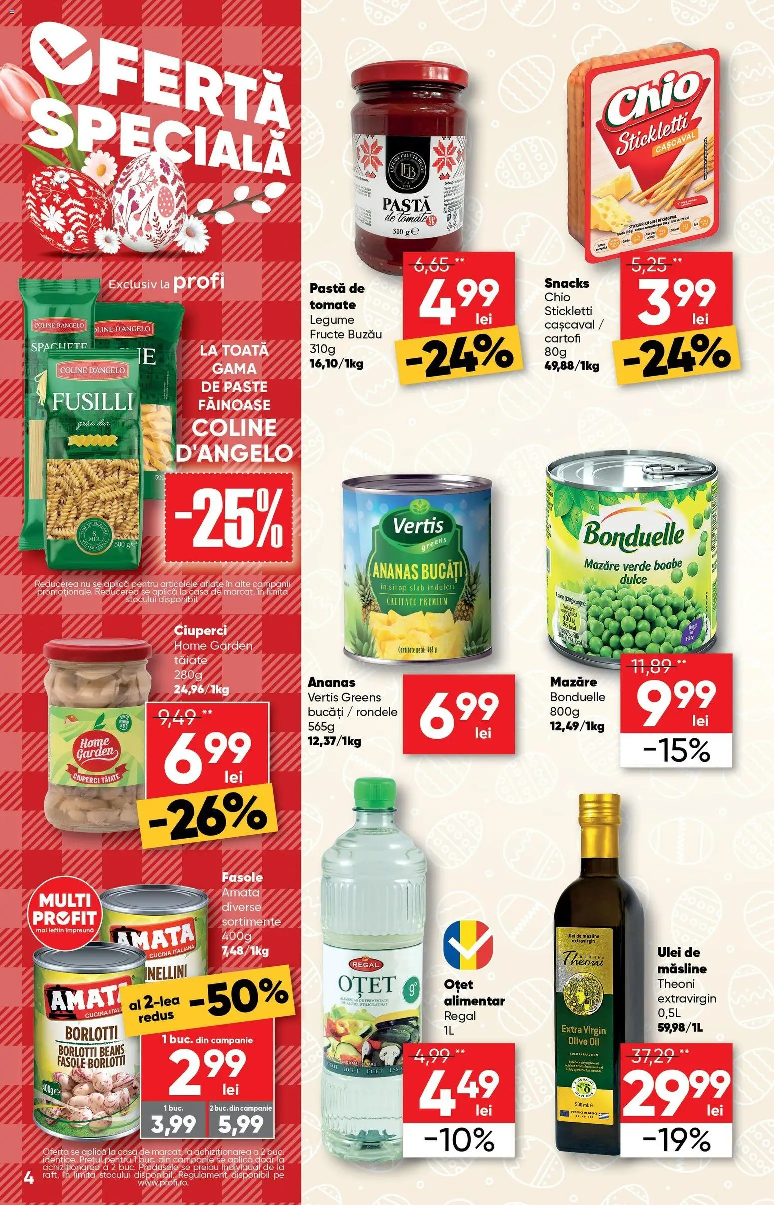 Noul catalog Profi – valabil de la 18.03.2026 | Pagină: 4 | Produse: Cașcaval, Măsline, Legume, Fructe