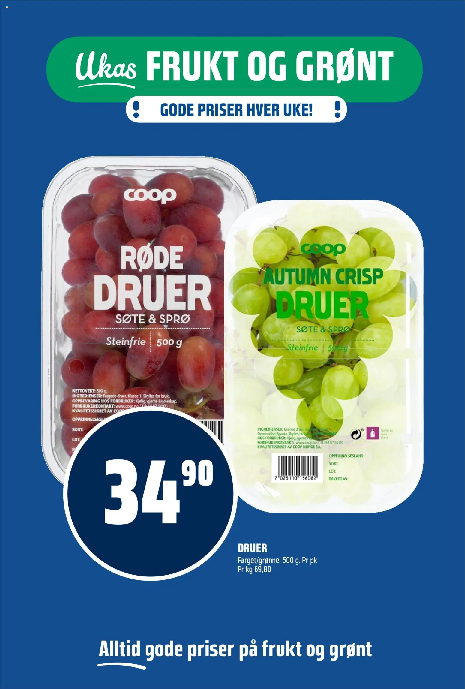 {H1} | Side: 7 | Produkter: Druer, Kjøleskap, Strandväska