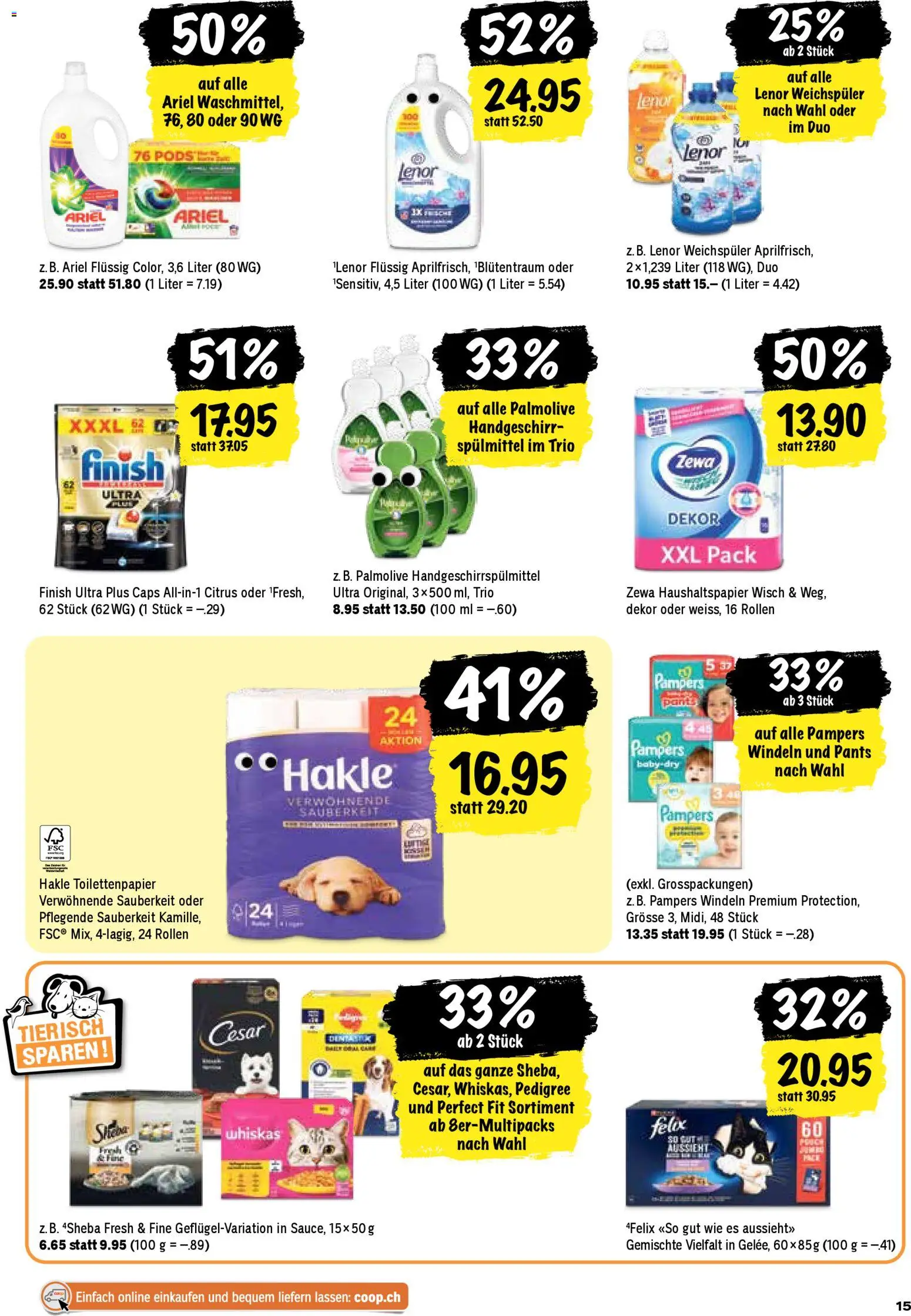 Coop Aktionen – gültig ab 18.12.2025 | Seite: 15 | Produkte: Weichspüler, Pampers, Toilettenpapier