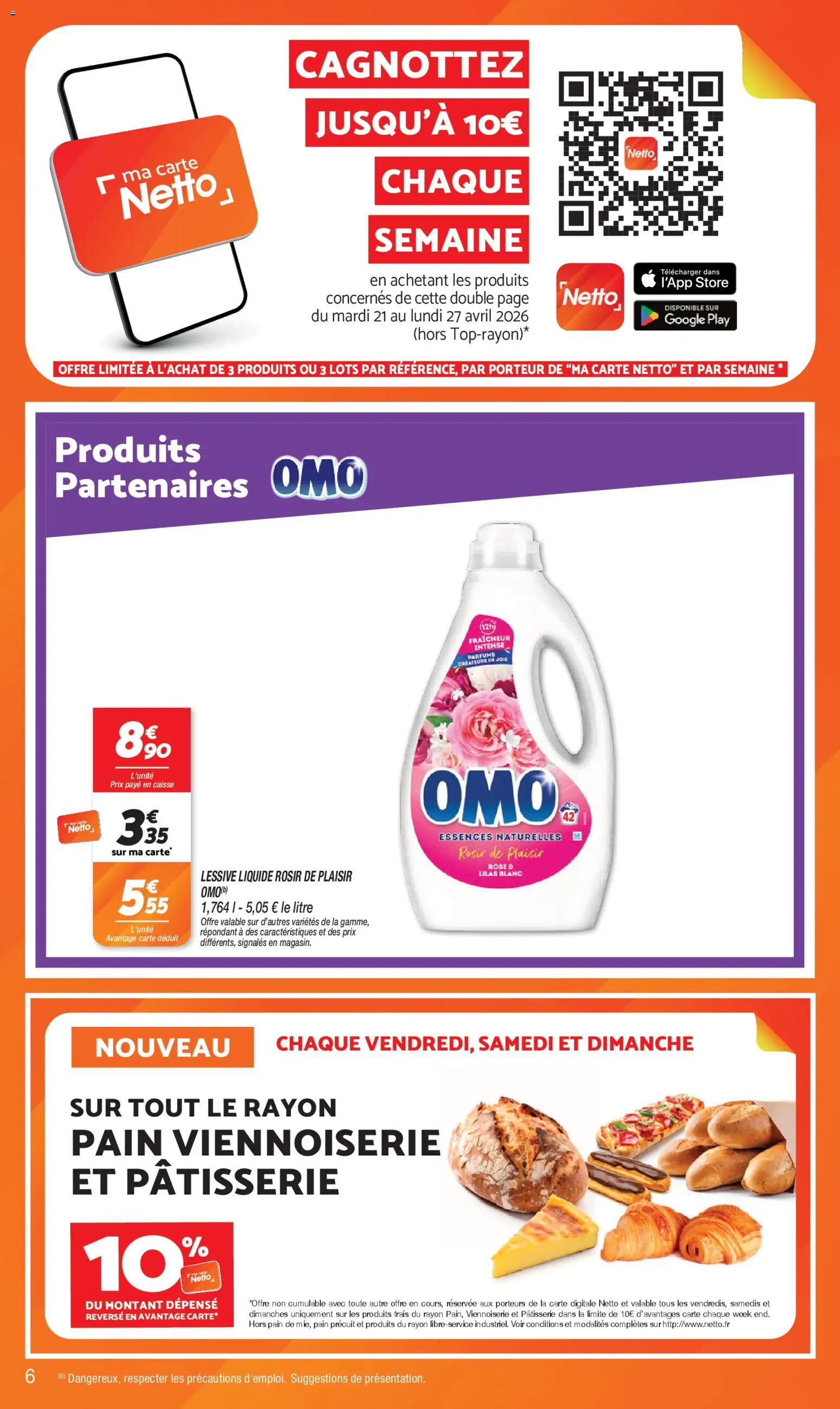 {H1} | Page: 6 | Produits: Store, Lessive Liquide, Lessive, Pain