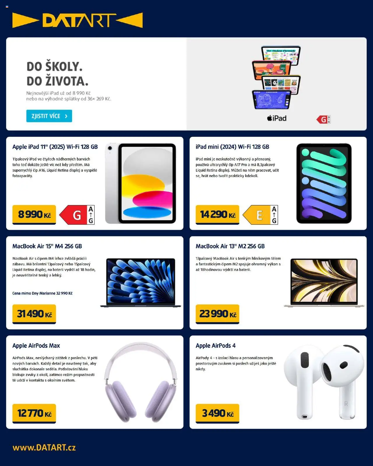 Datart leták od 12.09.2025 | Strana: 4 | Produkty: Sluchátka, Macbook, Airpods, Apple