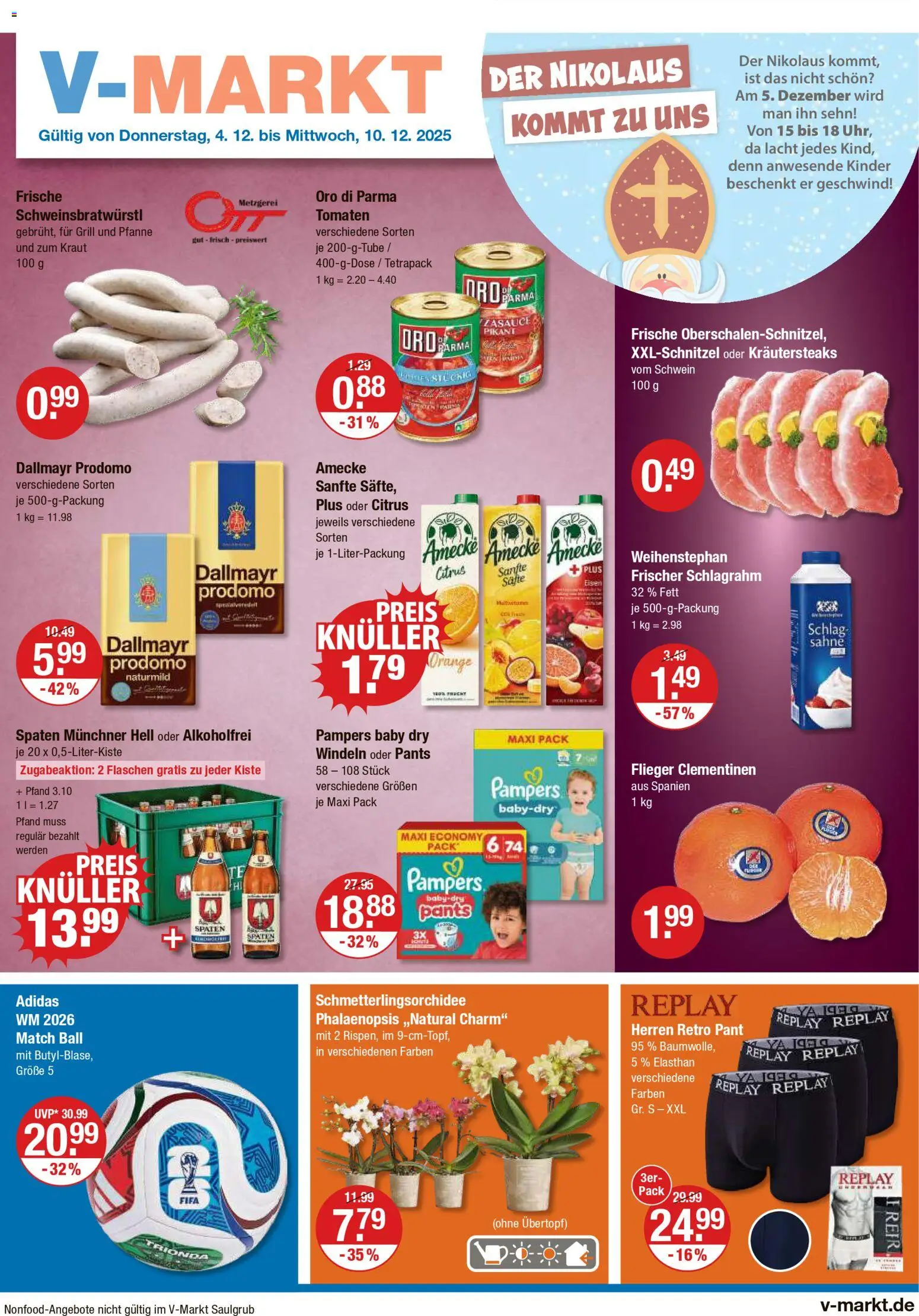 V-Markt - Hallertau/Oberpfalz – gültig ab 04.12.2025 | Seite: 1 | Produkte: Grill, Tomaten, Oro di parma, Dallmayr