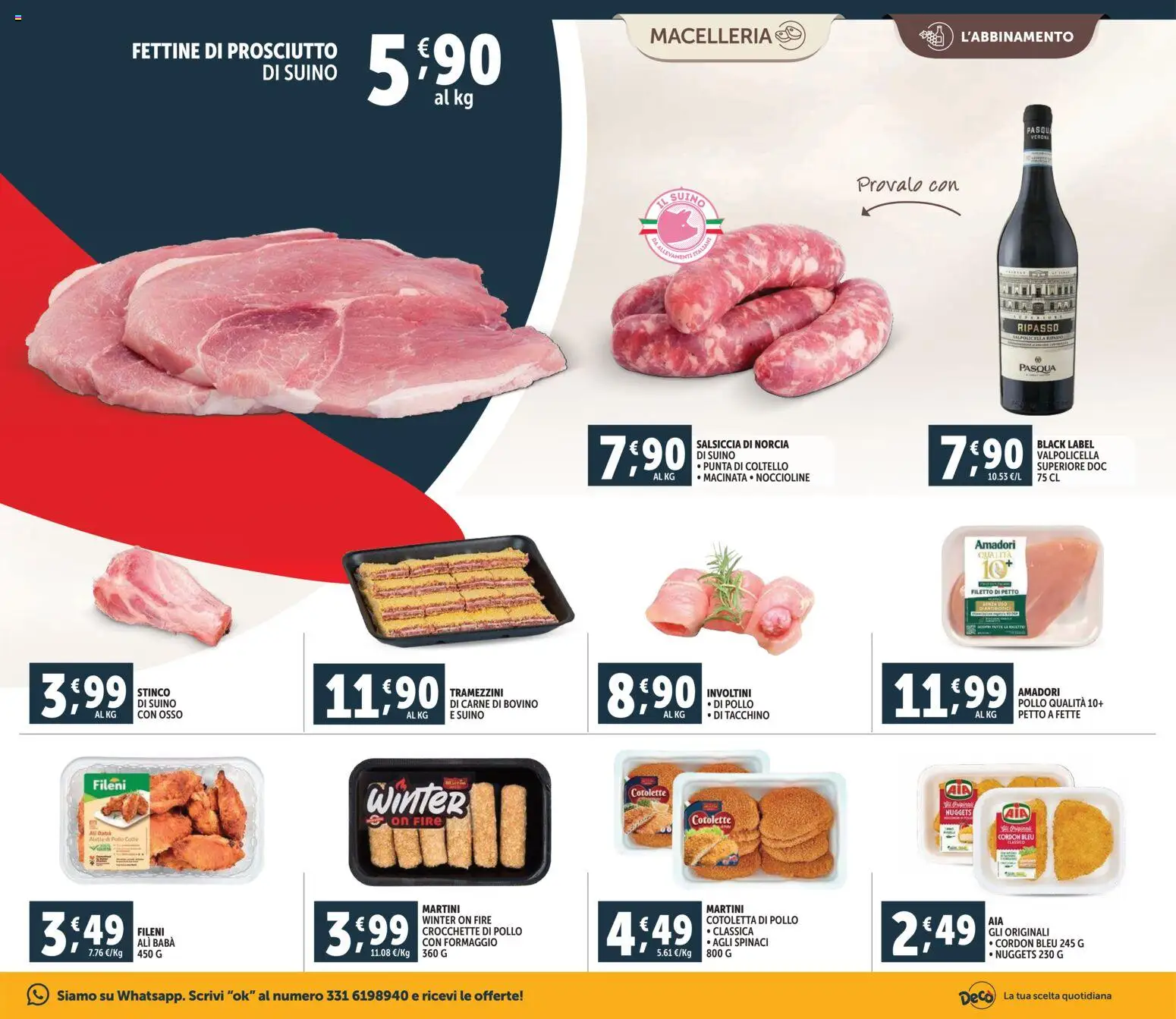 Volantino Decò del 20.01.2026 | Pagina: 5 | Prodotti: Pollo, Noccioline, Nuggets, Suino