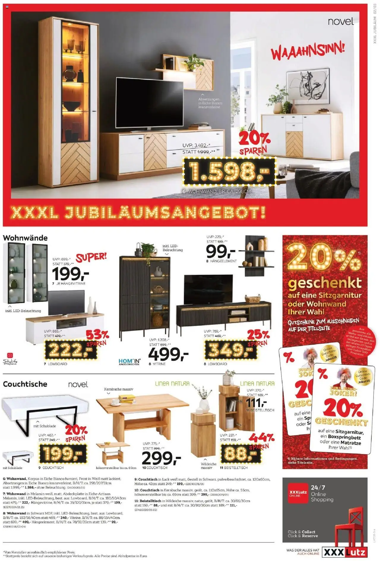 XXXLutz  Jubiläums - Joker gültig ab 29.07.2025 | Seite: 3 | Produkte: Matratze, Couchtisch
