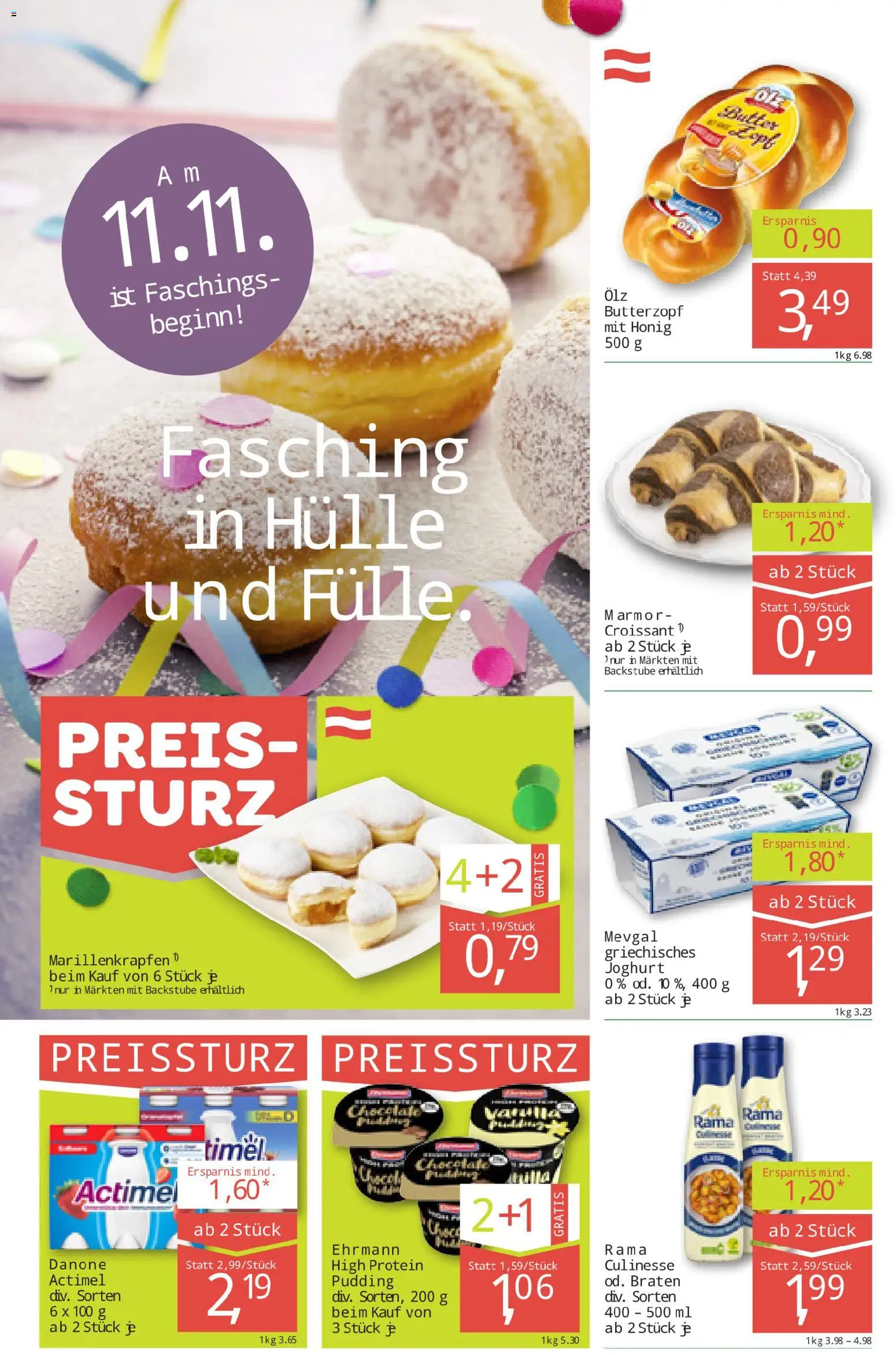 ADEG Flugblatt gültig ab 06.11.2025 | Seite: 2 | Produkte: Hülle, Butter, Joghurt