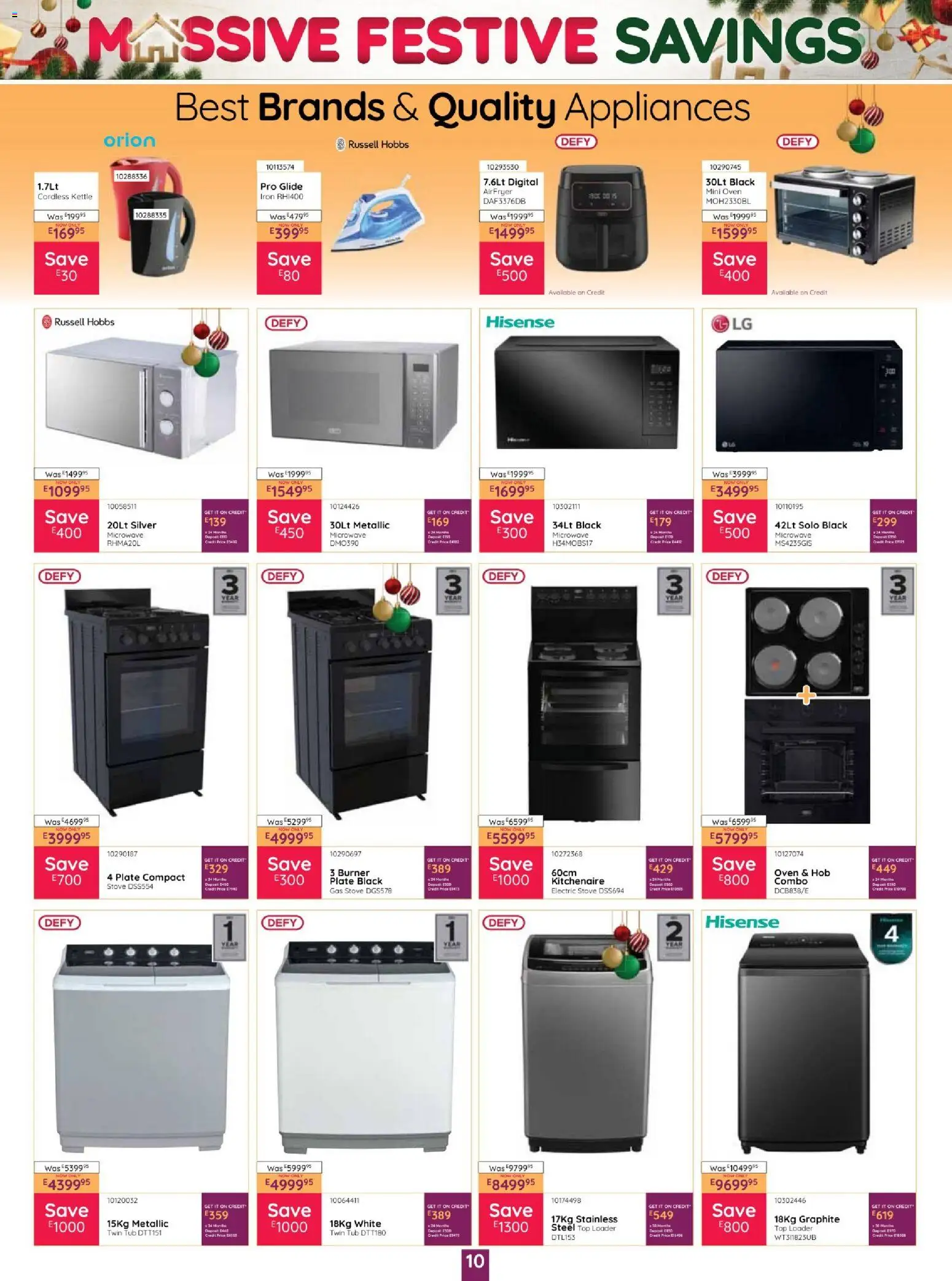 New Bradlows catalogue – valid from 02.12.2025 | Page: 10 | Products: Oven, Kettle, Microwave, Gas stove
