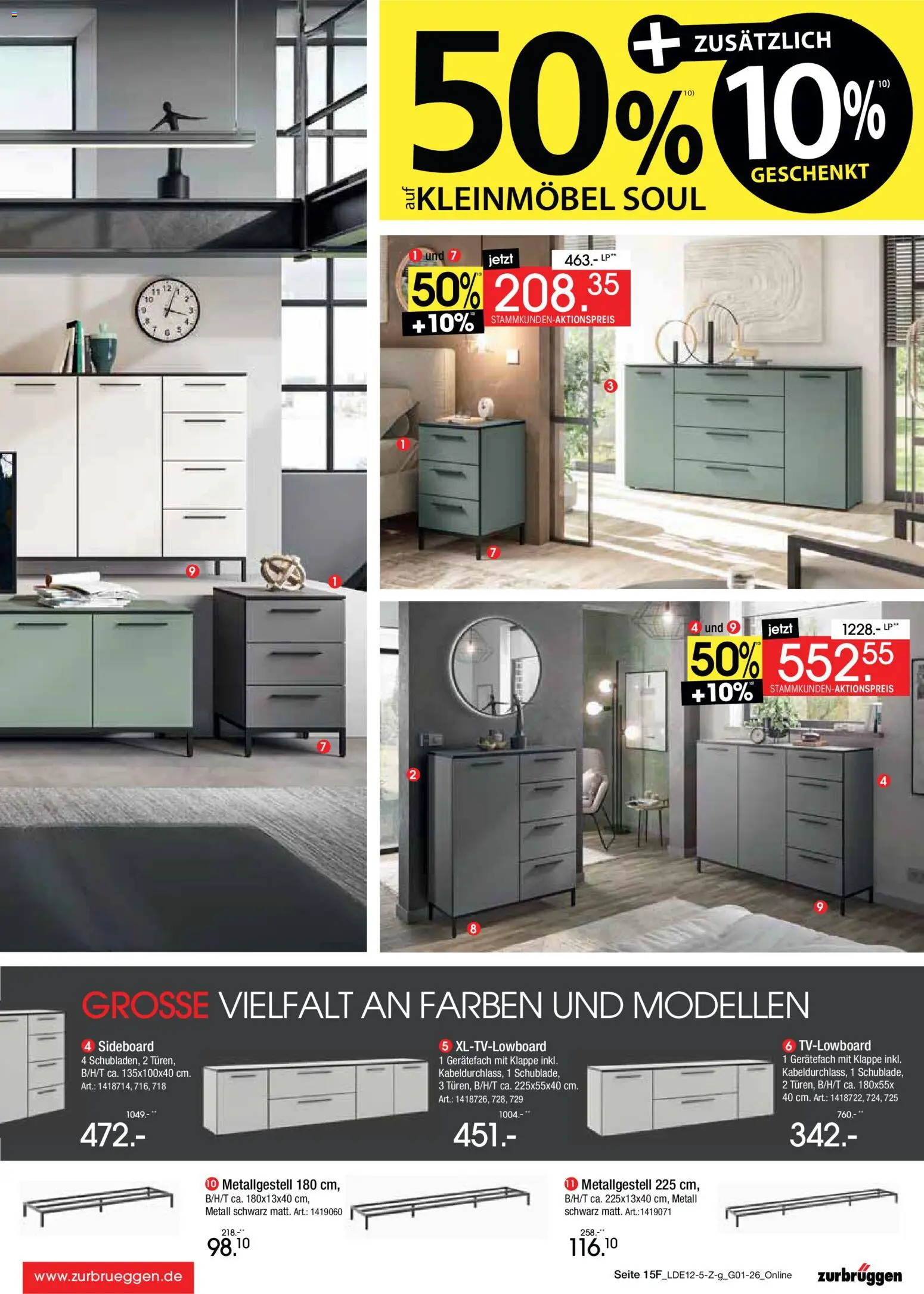 Zurbrüggen - Inventur-Verkauf – gültig ab 26.12.2025 | Seite: 31 | Produkte: Sideboard