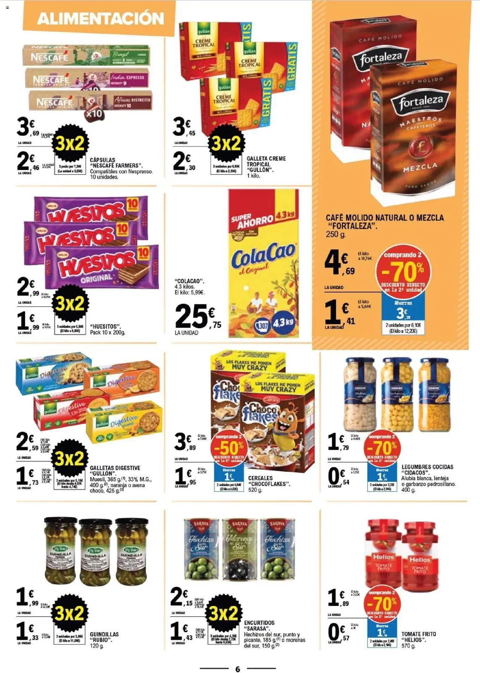 E.Leclerc Mas Barato │ válido desde el 04.03.2026 | Página: 6 | Productos: Café, Café molido, Cereales, Galletas