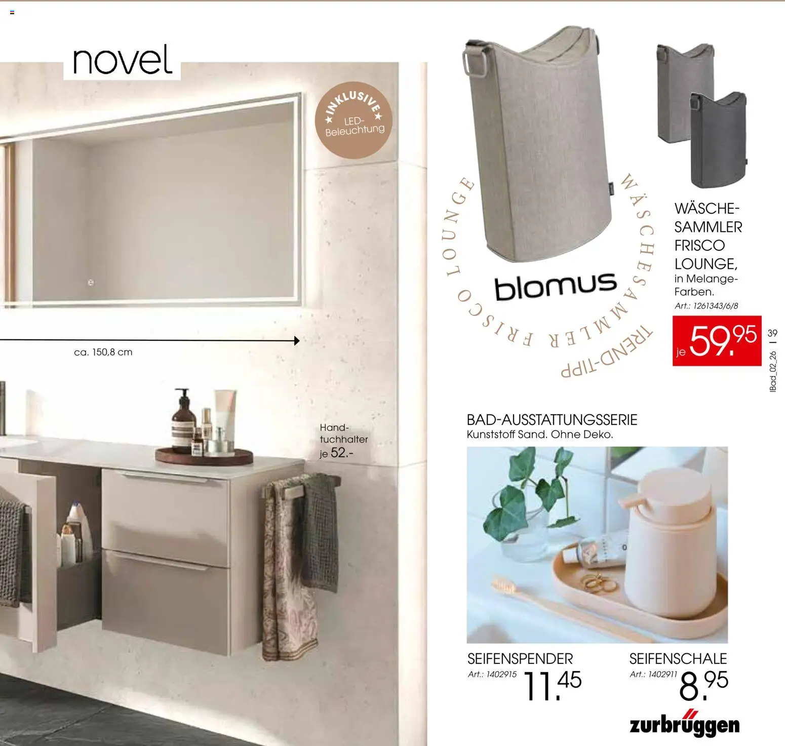 Zurbrüggen Bad Design Trends – gültig ab 23.03.2026 | Seite: 39 | Produkte: Seifenspender