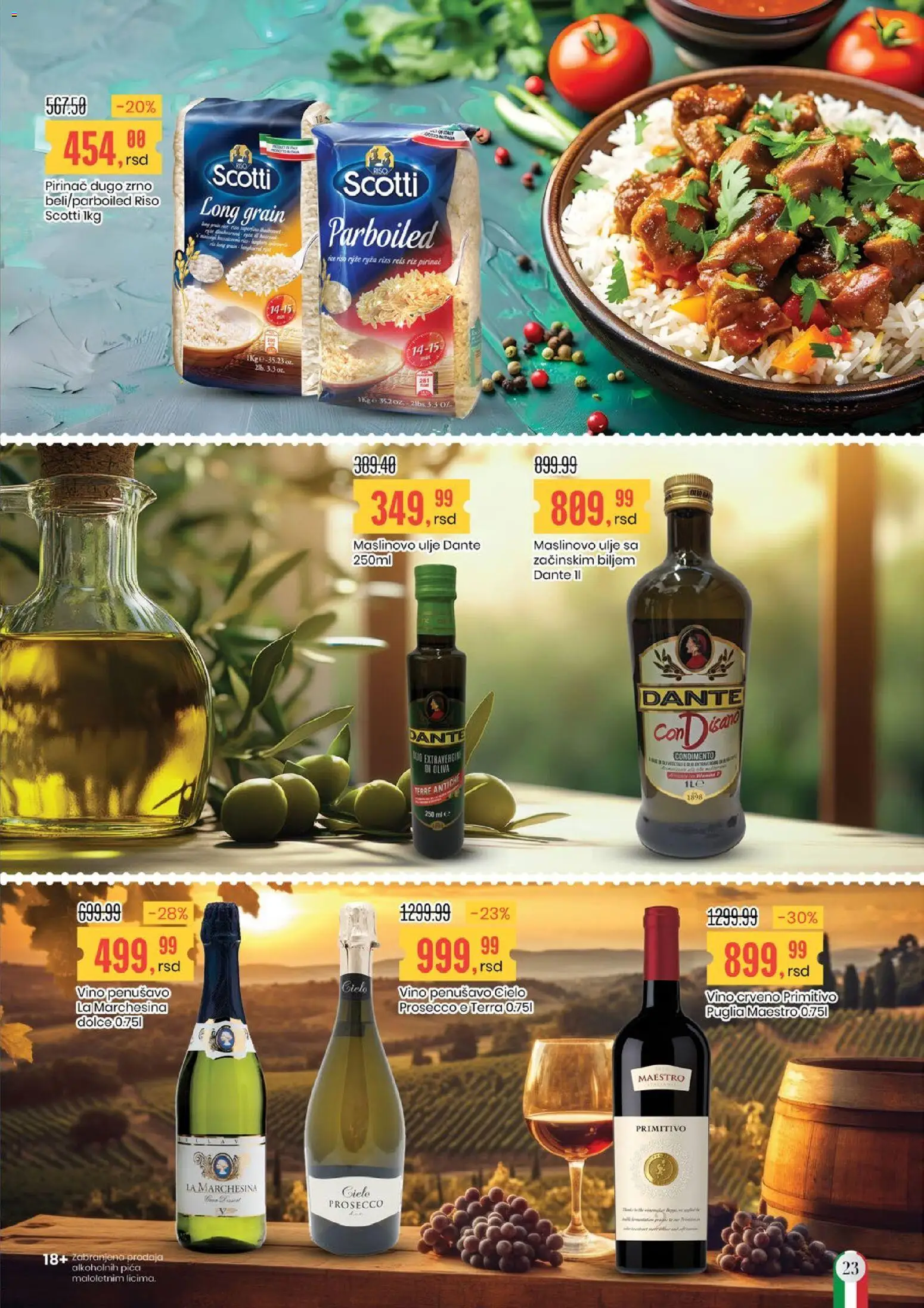 Aroma Market katalog - važi od 26.12.2025 | Strana: 23 | Proizvode: Ulje, Maslinovo ulje, Vino, Pirinač
