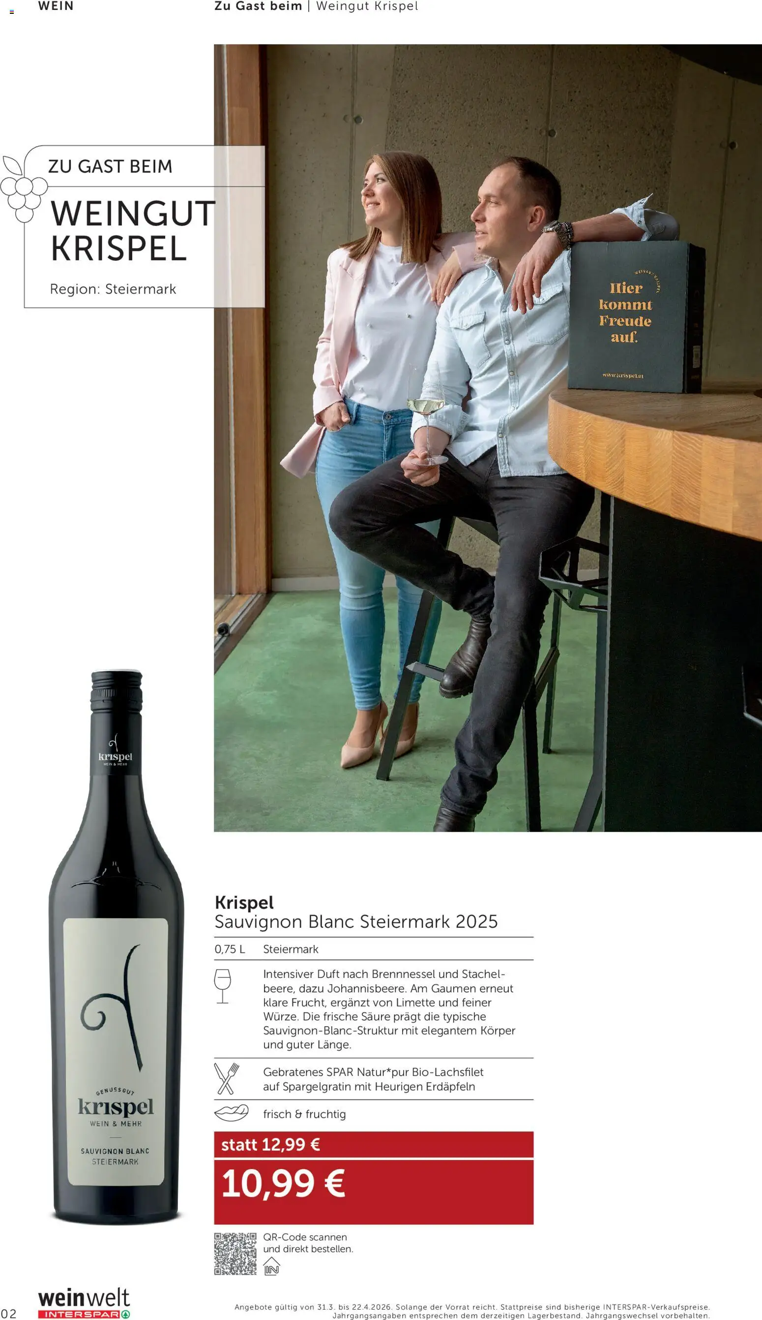 Interspar Wein Welt gültig ab 31.03.2026 | Seite: 2 | Produkte: Limette, Duft, Wein