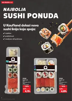 MOWI Sushi set, Sushi set, 199 g - Pregled kataloga iz trgovine Kaufland, vrijedi od 04.02.2026 | Stranica: 6