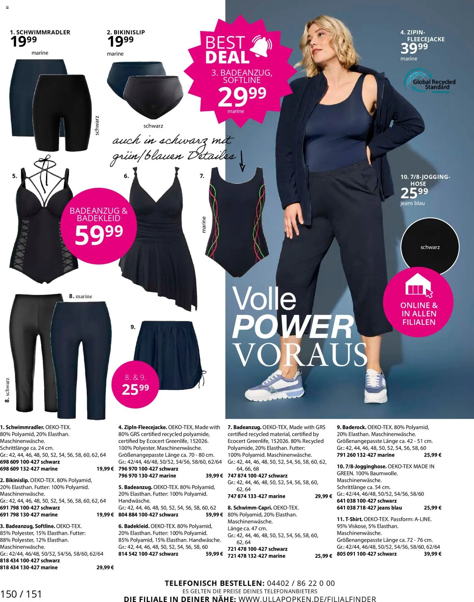 Ulla Popken Prospekt 	 – gültig ab 01.11.2025 | Seite: 150 | Produkte: Hose, Badeanzug, Jeans