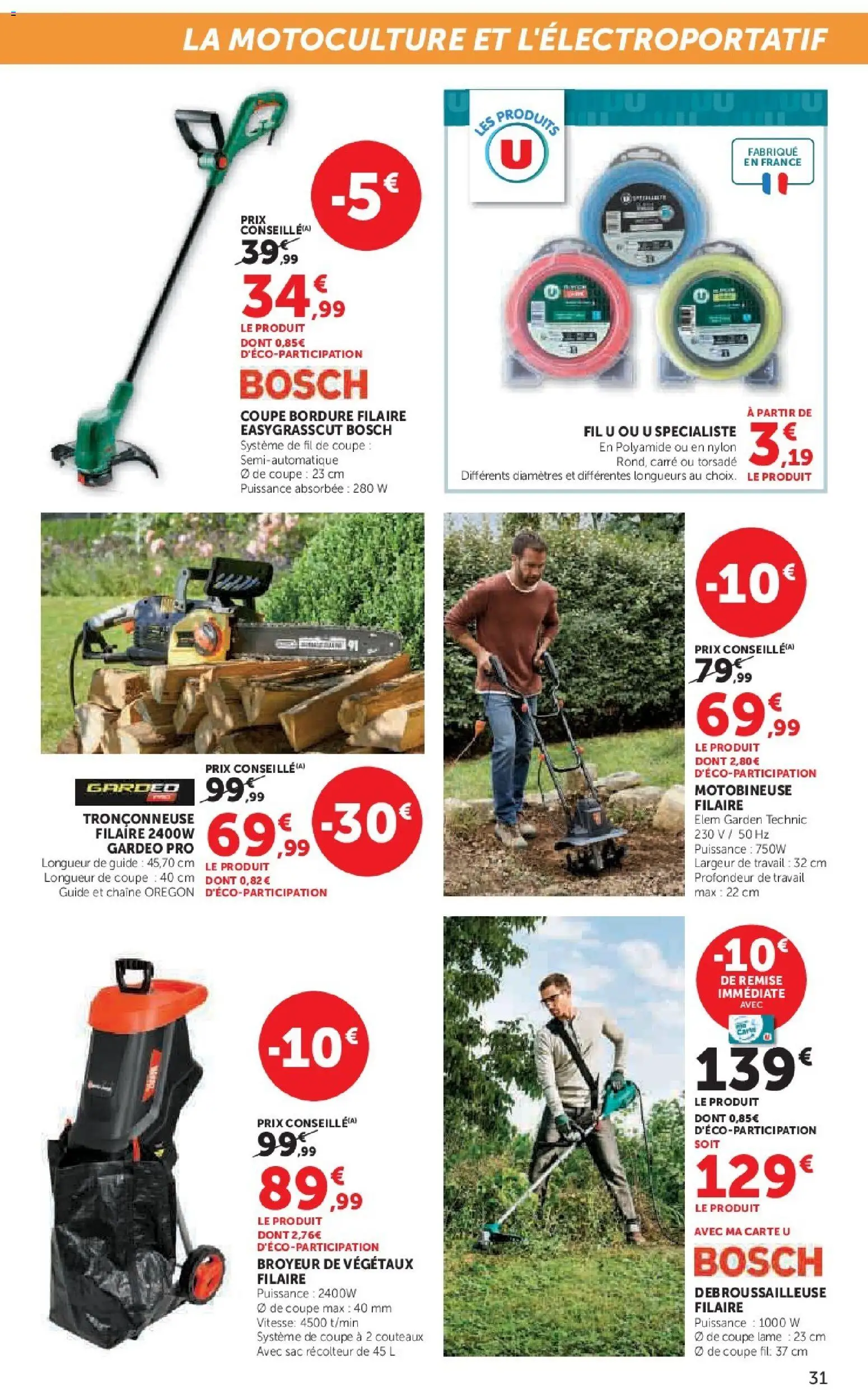 {H1} | Page: 31 | Produits: Coupe bordure, Broyeur, Débroussailleuse, Tronçonneuse