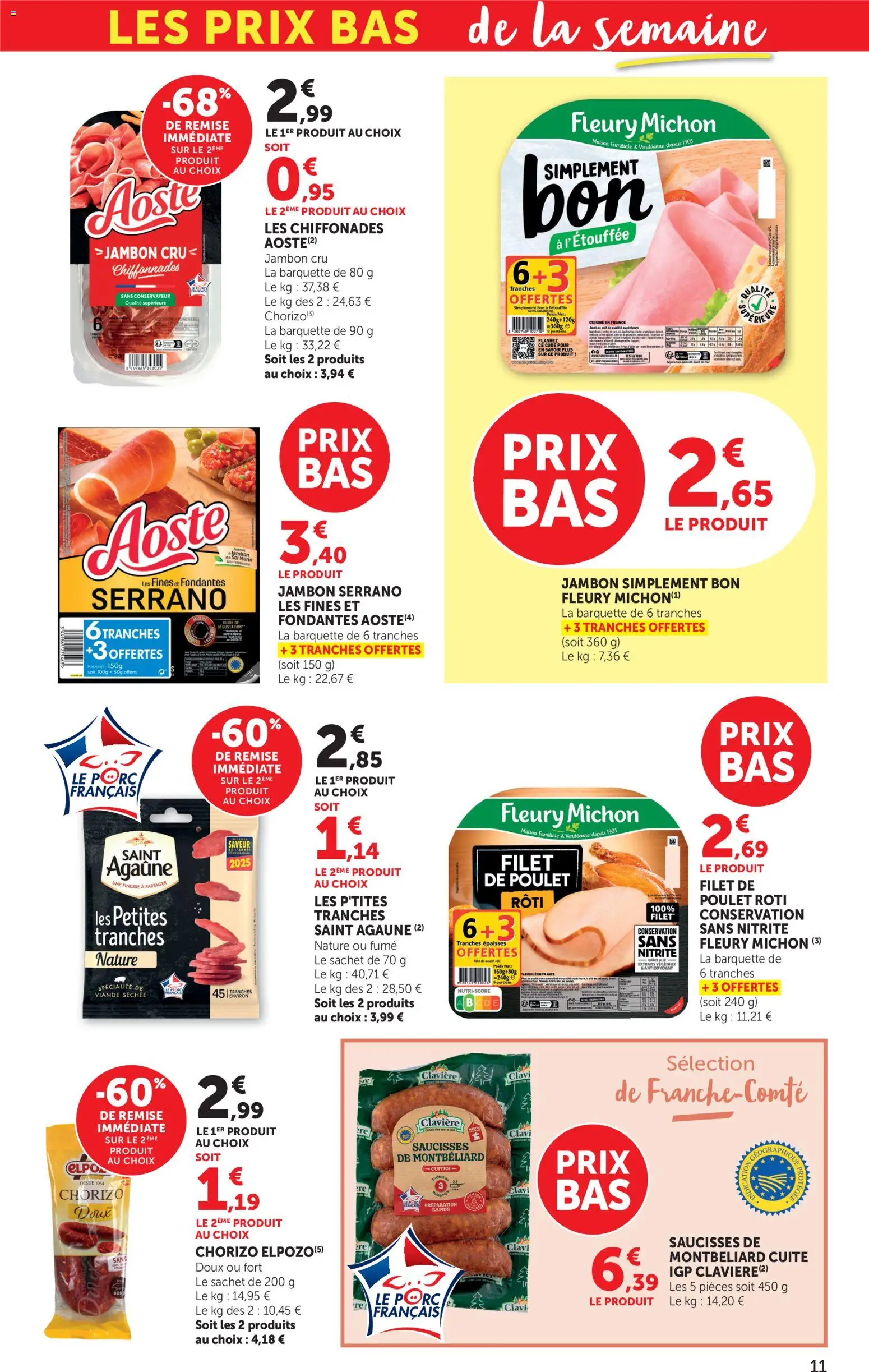 {H1} | Page: 11 | Produits: Jambon Cru, Sel, Jambon, Porc