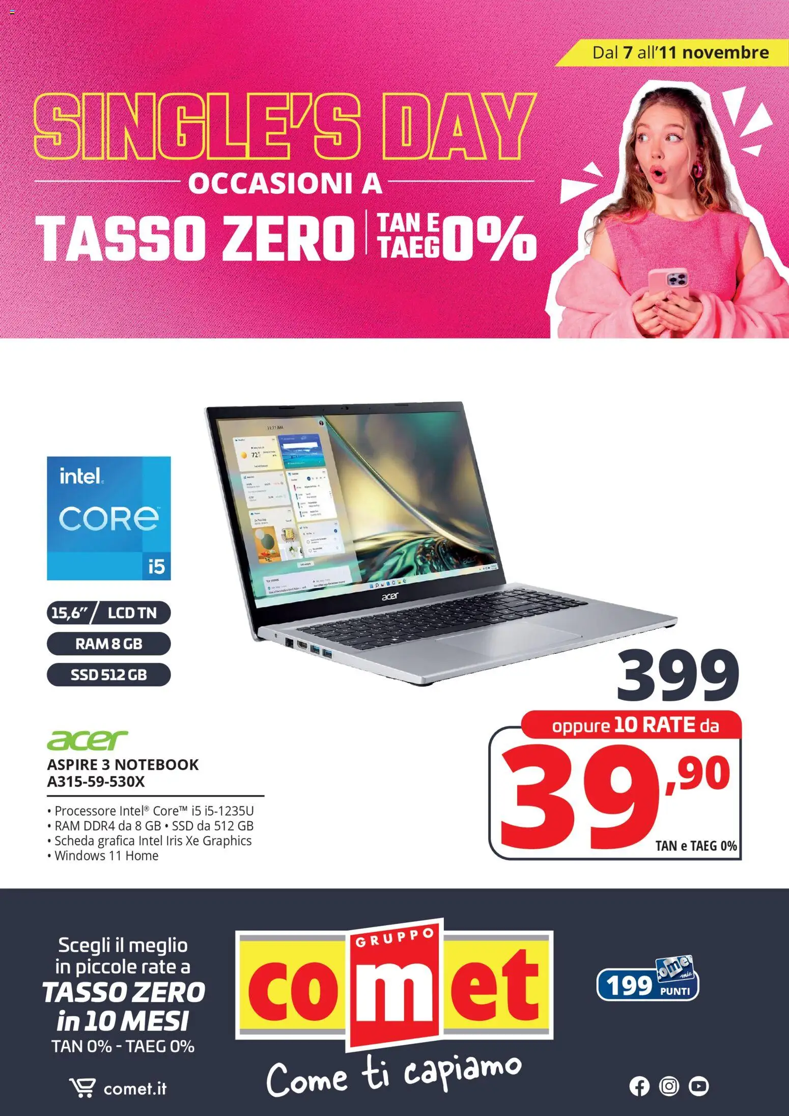 Volantino Comet del 07.11.2025 | Pagina: 25 | Prodotti: Notebook