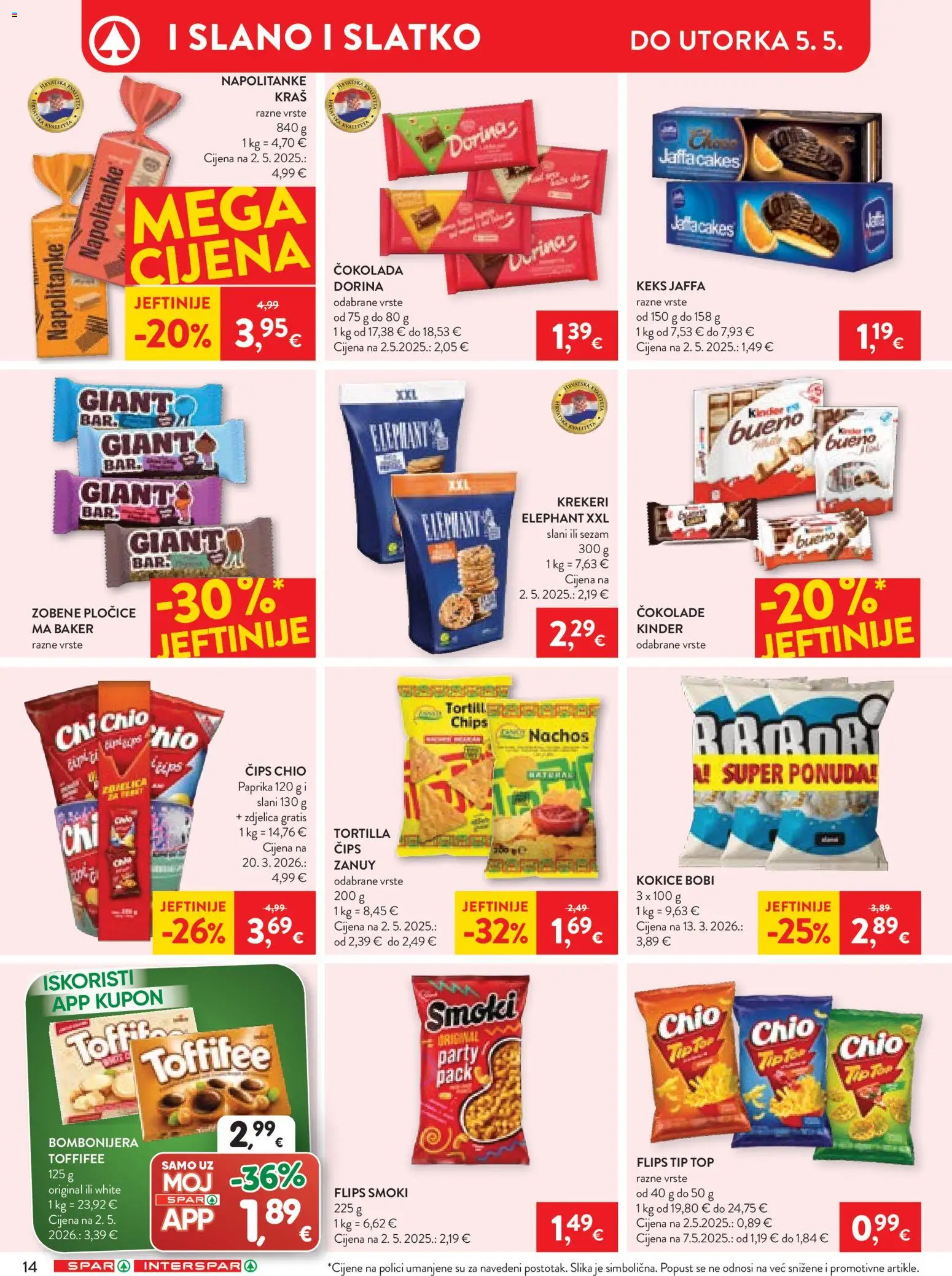 Spar katalog | vrijedi od 27.04.2026 | Stranica: 16 | Proizvodi: Dorina, Pločice, Bombonijera, Krekeri