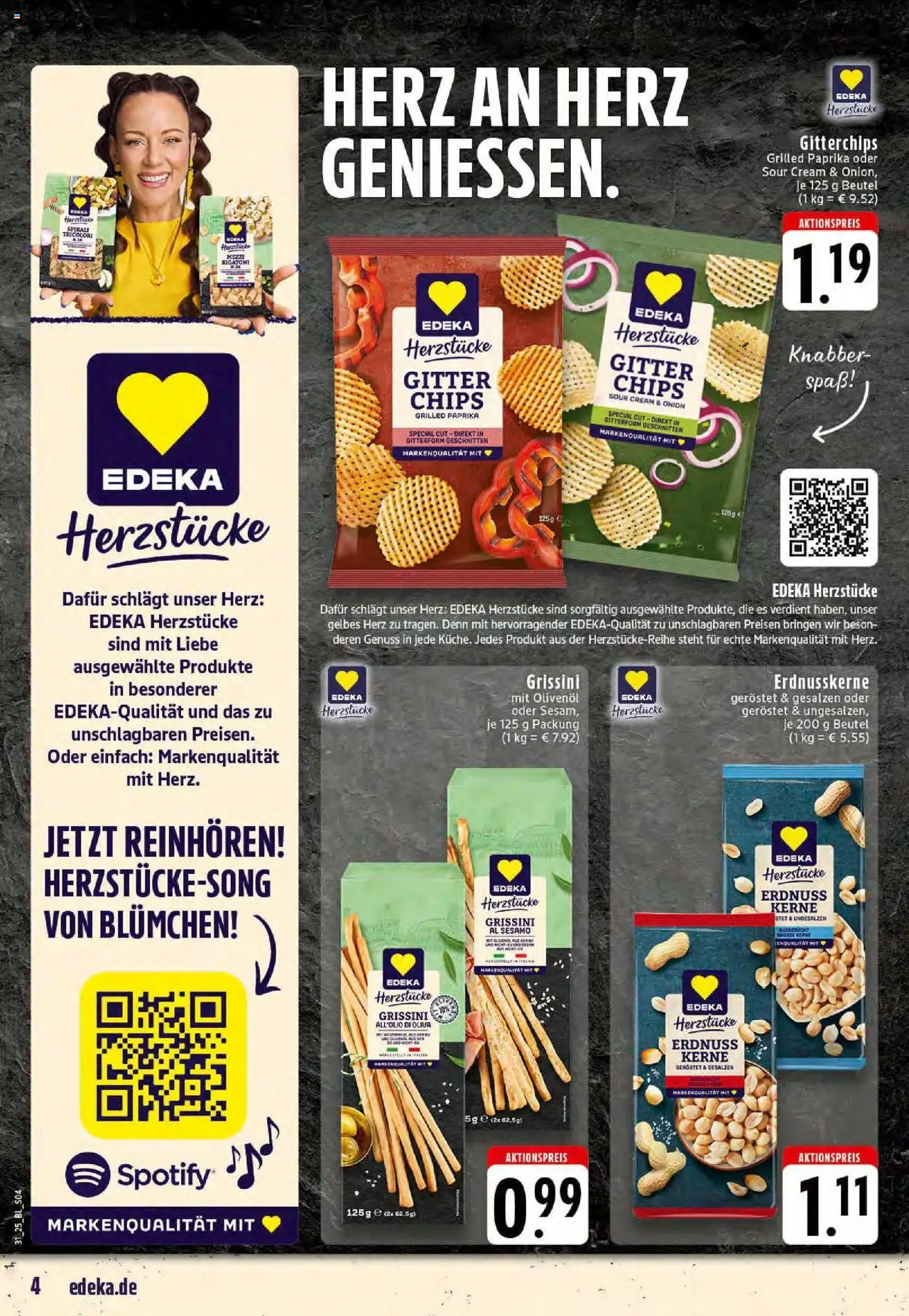 Edeka prospekt Rheine	 - gültig ab dem 27.07.2025 | Seite: 4 | Produkte: Olivenol, Paprika, Chips