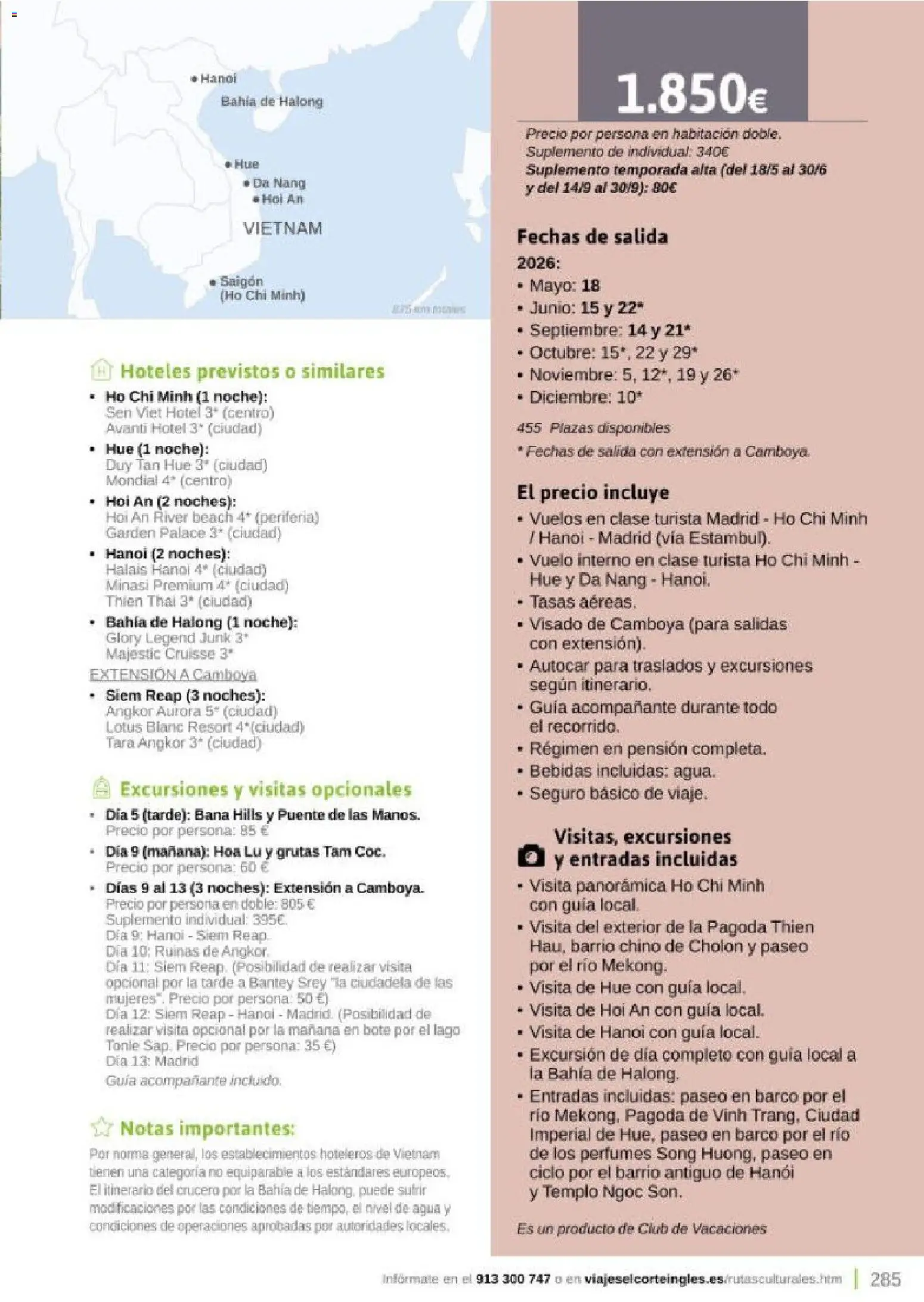 Viajes El Corte Inglés Rutas Culturales de la Comunidad de Madrid │ válido desde el 01.04.2026 | Página: 285