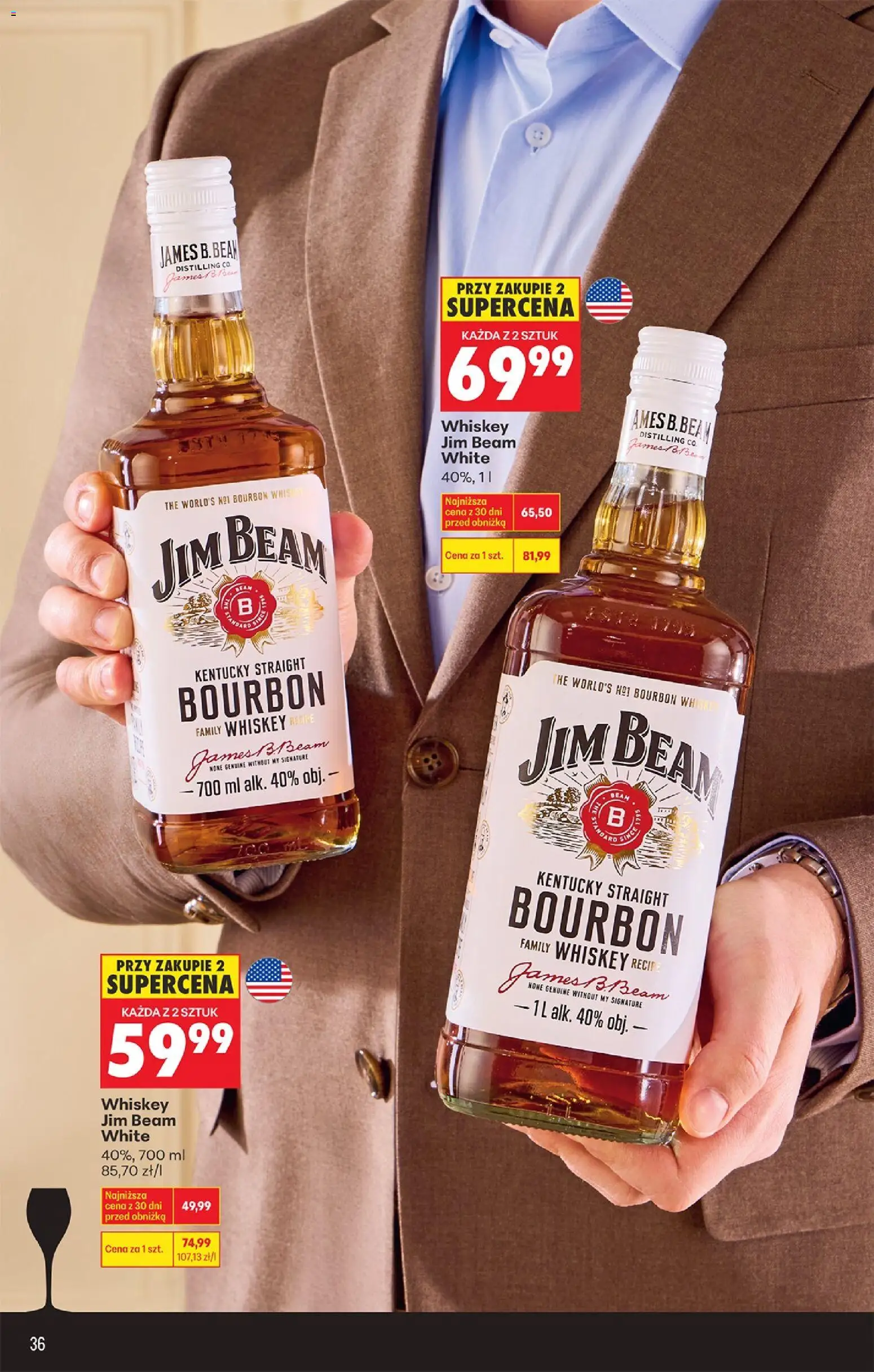 Biedronka Polsko leták - Czas na toast od 23.03.2026 | Strana: 38 | Produkty: Whiskey, Jim Beam, Bourbon
