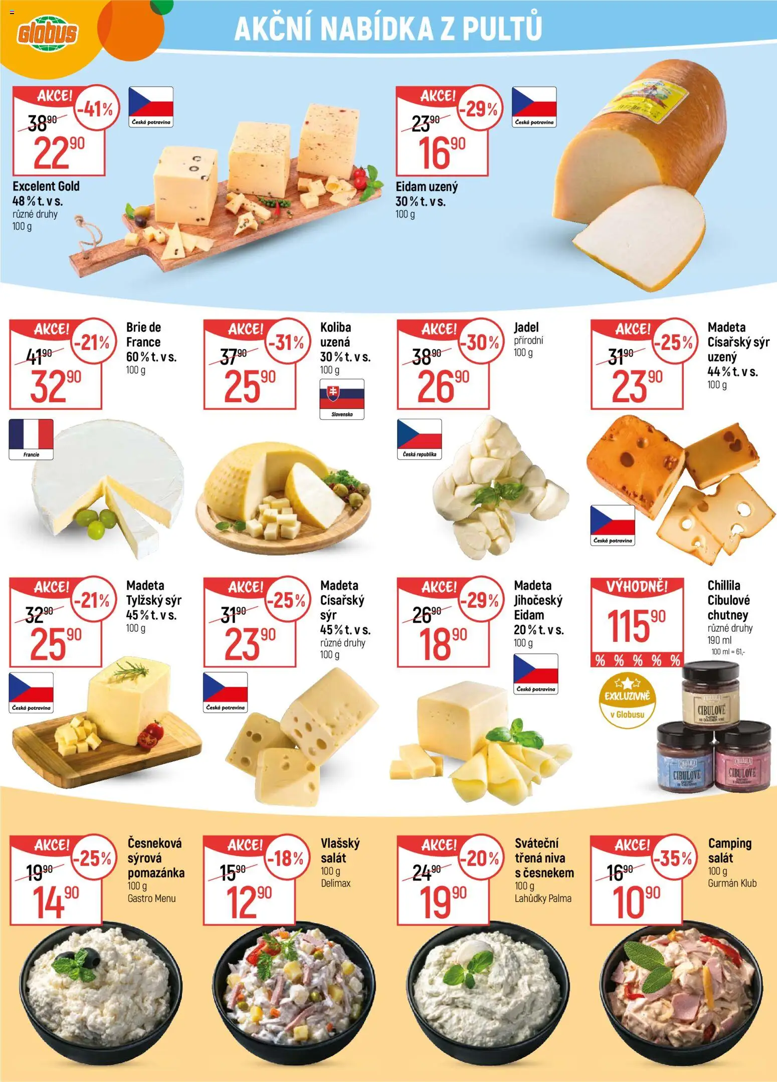 Globus leták - Liberec od 12.11.2025 | Strana: 9 | Produkty: Salát, Pomazánka, Brie, Niva