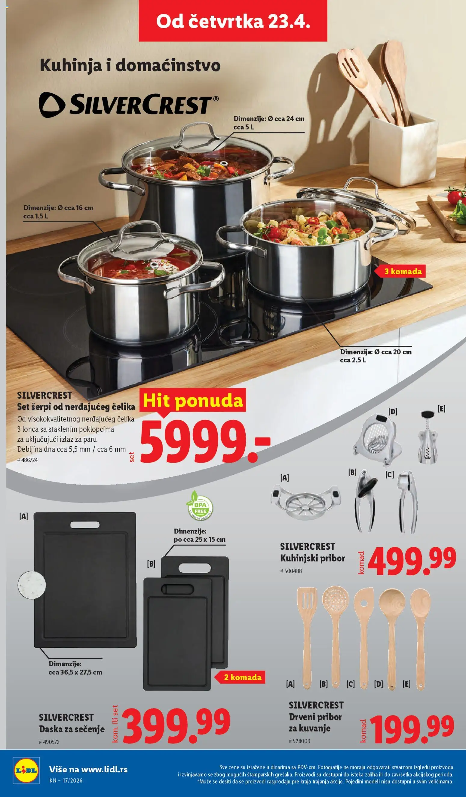 Lidl katalog - važi od 23.04.2026 | Strana: 78 | Proizvode: Daska za sečenje, Silvercrest, Kuhinja